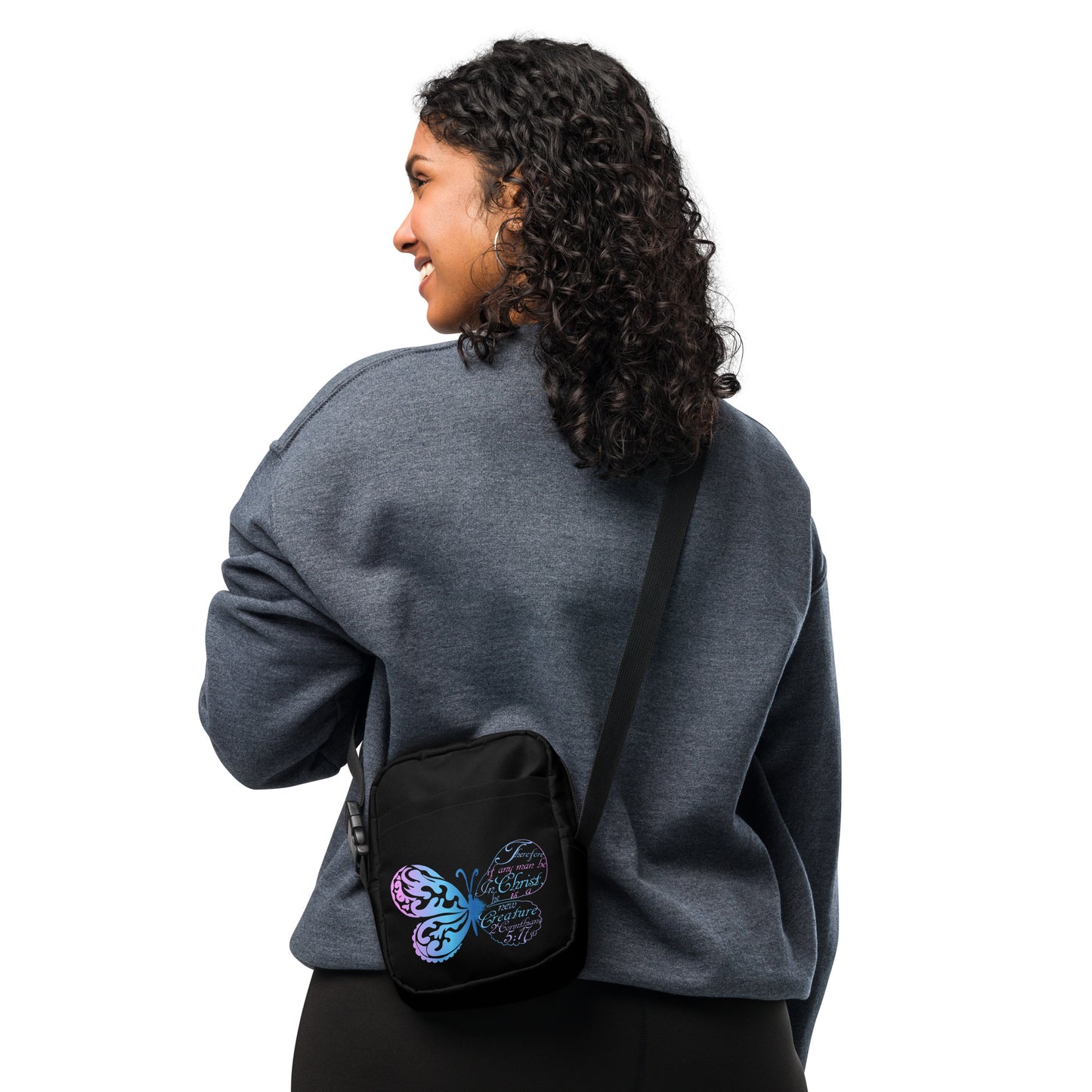 Women’s “New Creature in Christ” 2 Cor 5:17a Utility crossbody bag- (KJV)