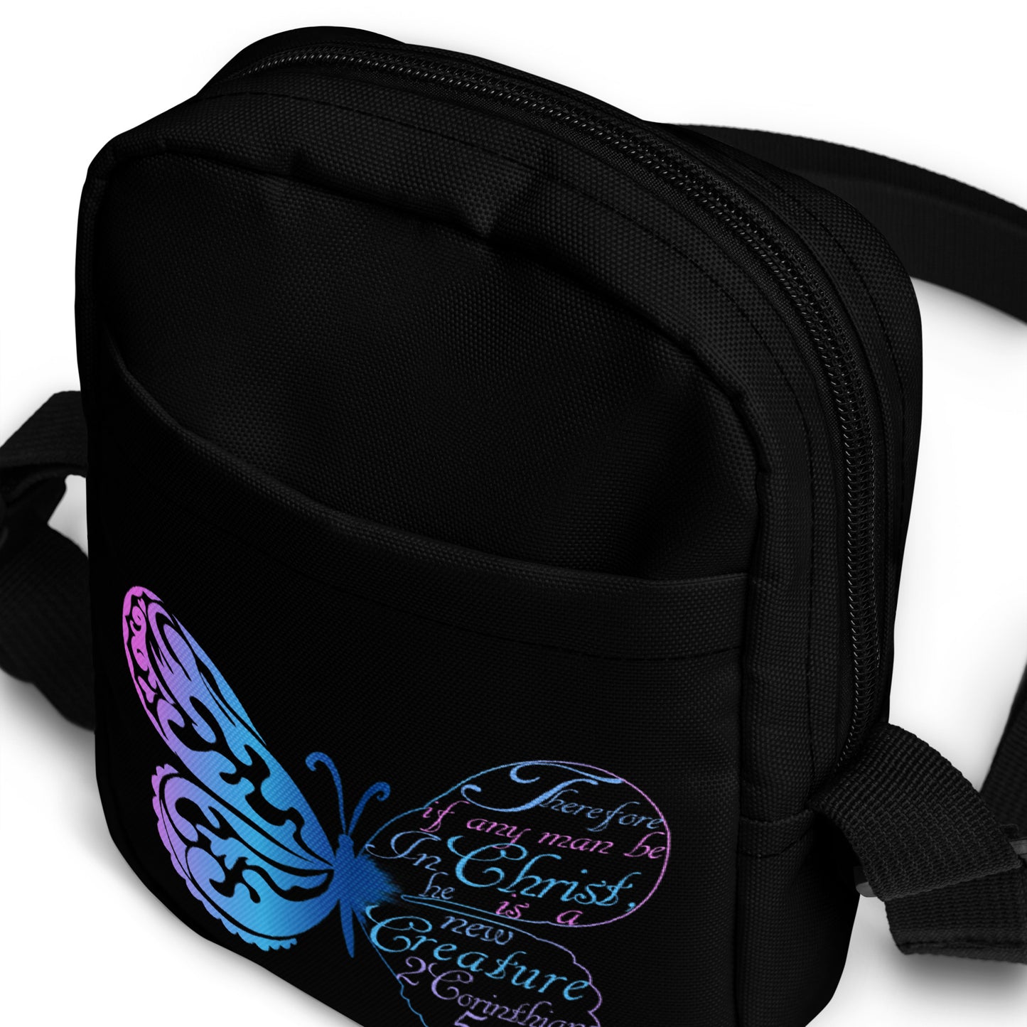 Women’s “New Creature in Christ” 2 Cor 5:17a Utility crossbody bag- (KJV)