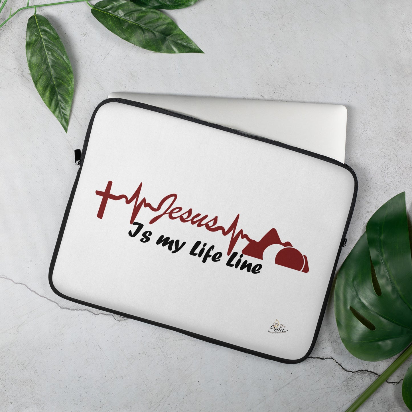 “Jesus is my life line” Laptop Sleeve - John 11: 25 (KJV)