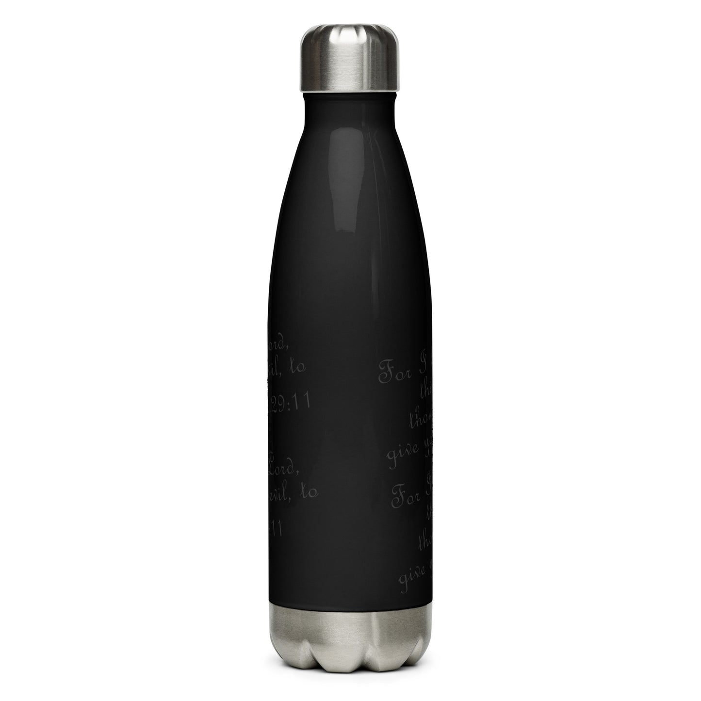Stainless steel water bottle - God's Not Done Writing Your Story - Jer 29:11 (KJV)