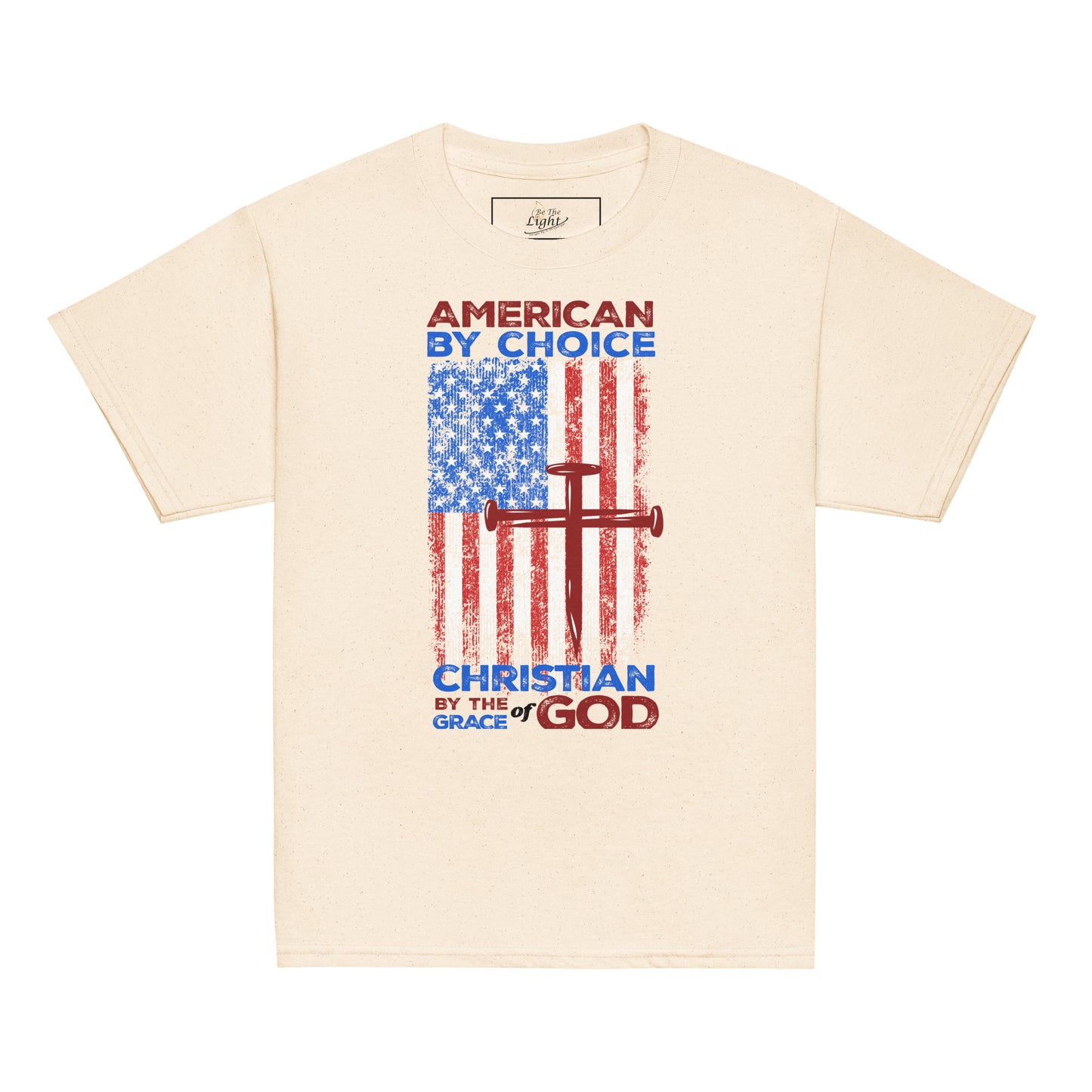 “American by Birth, Christian by the Grace of God” boy's classic tee