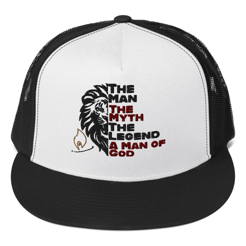 "The Man, The Myth, The Legend, A Man of God" Trucker Cap