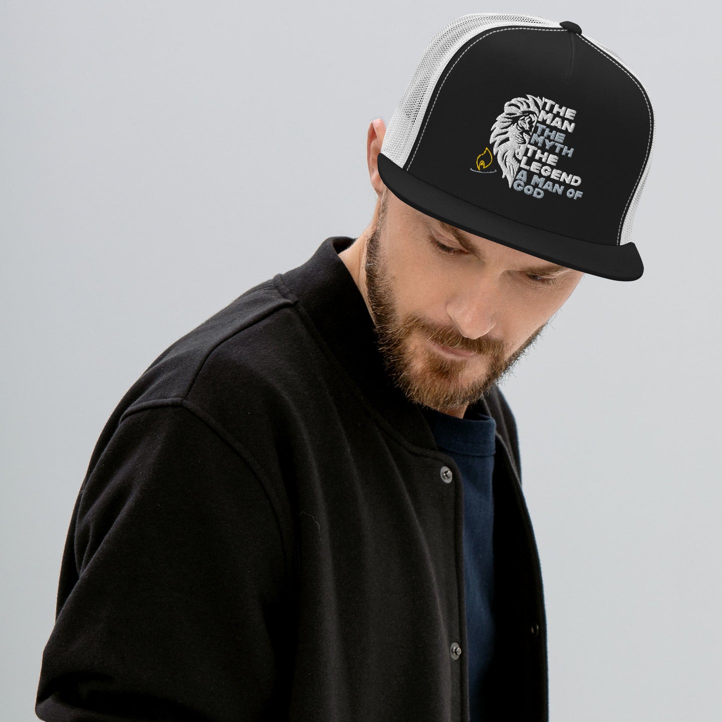 The Man, The Myth, The Legend, A Man of God Trucker Cap