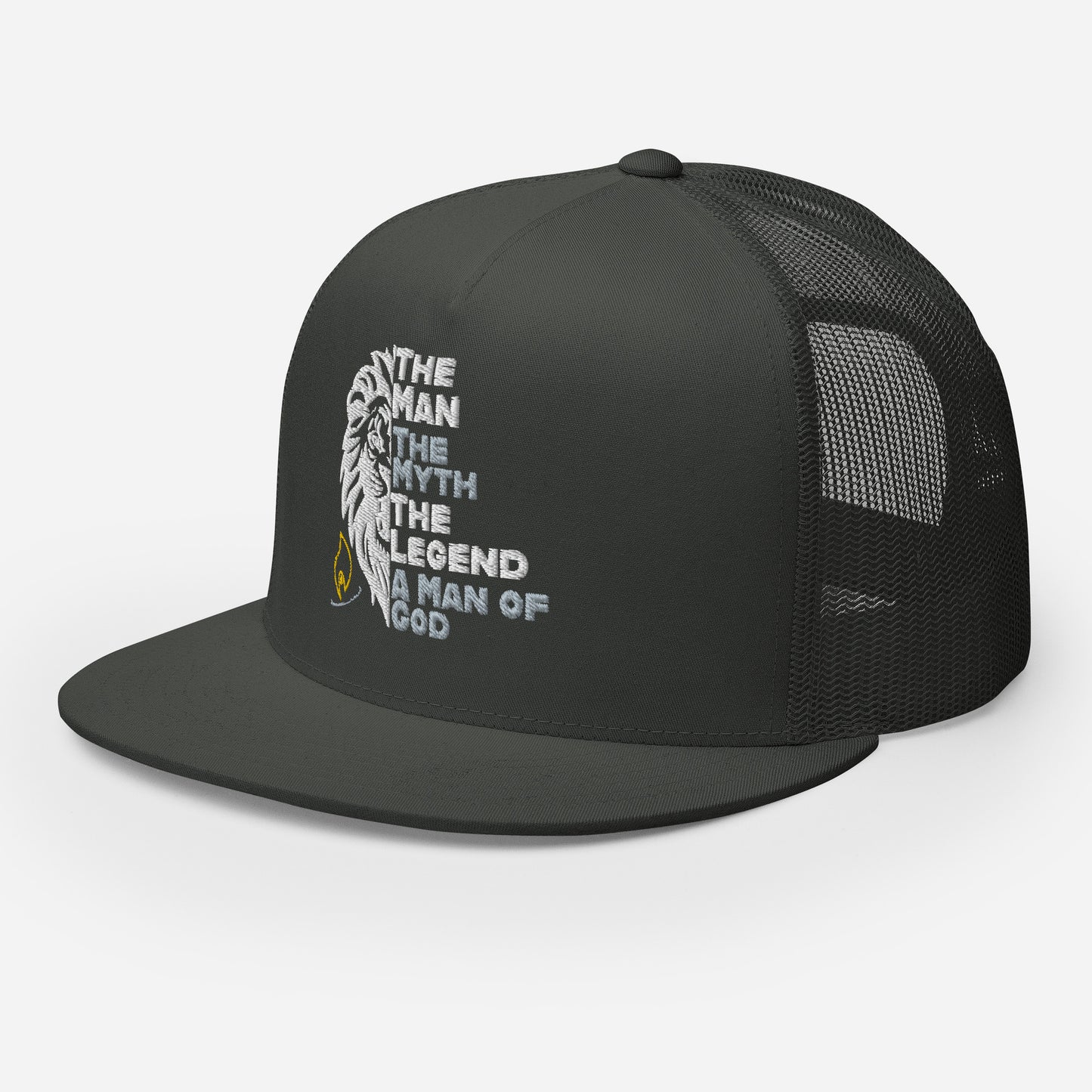 The Man, The Myth, The Legend, A Man of God Trucker Cap