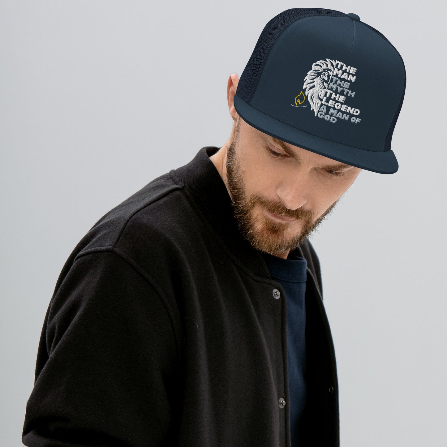 The Man, The Myth, The Legend, A Man of God Trucker Cap