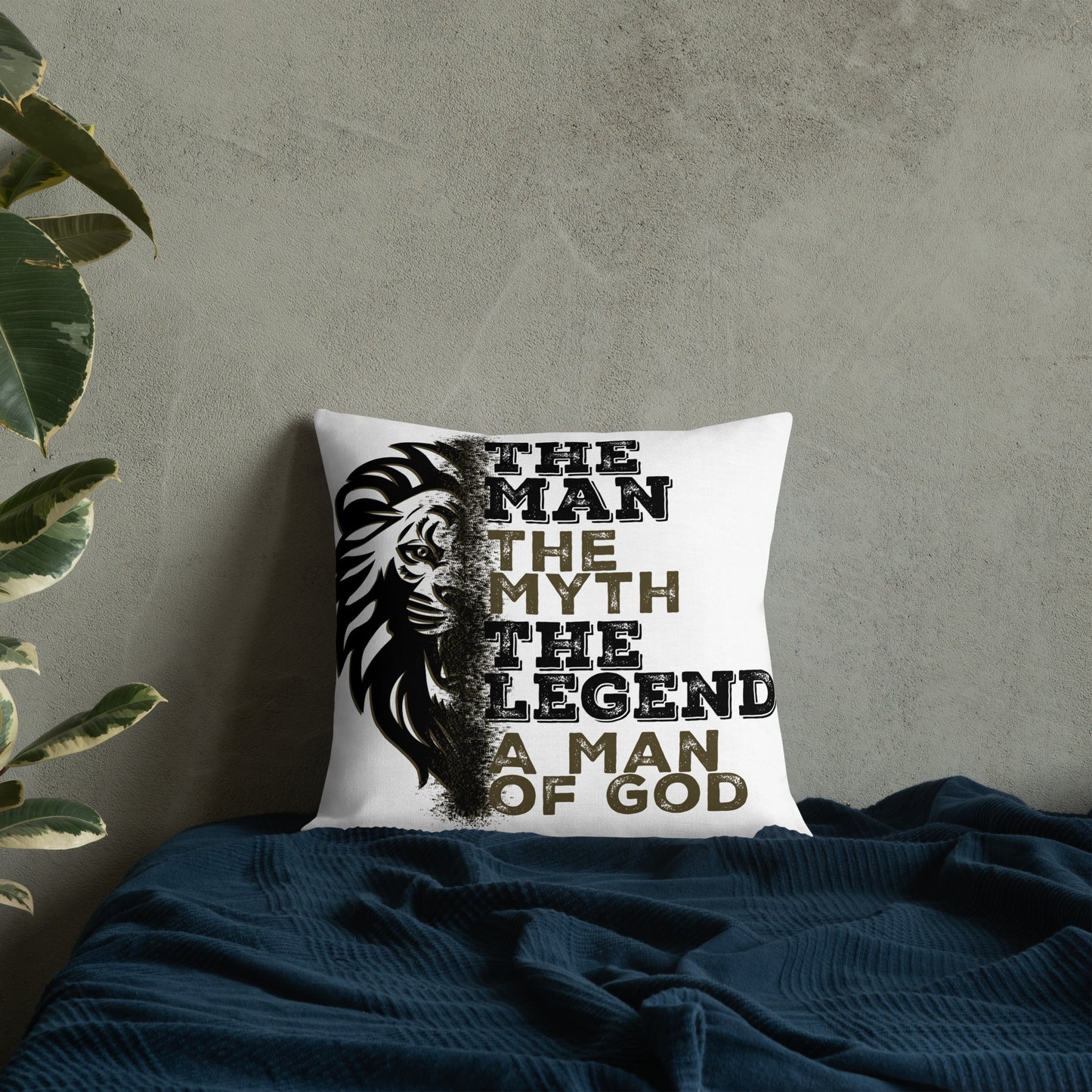 Premium Pillow - The Man, The Myth, The Legend, A Man of God