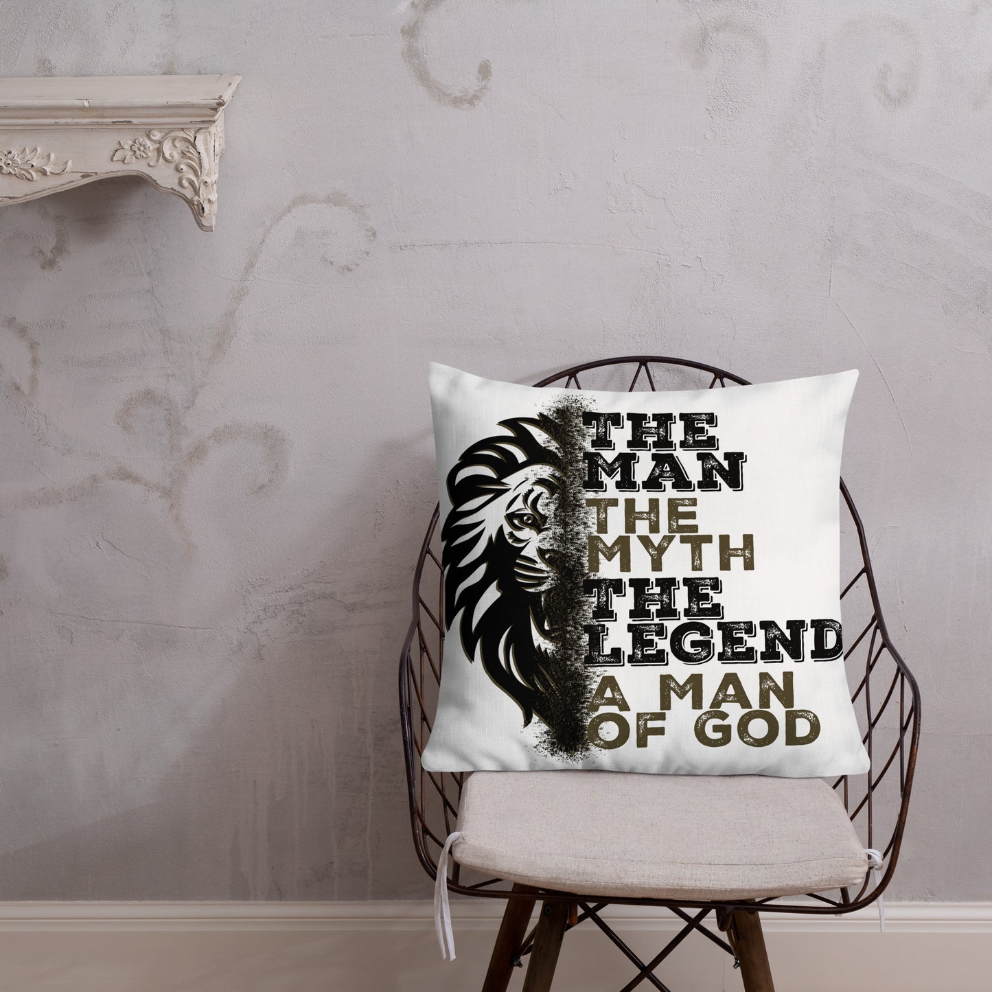 Premium Pillow - The Man, The Myth, The Legend, A Man of God