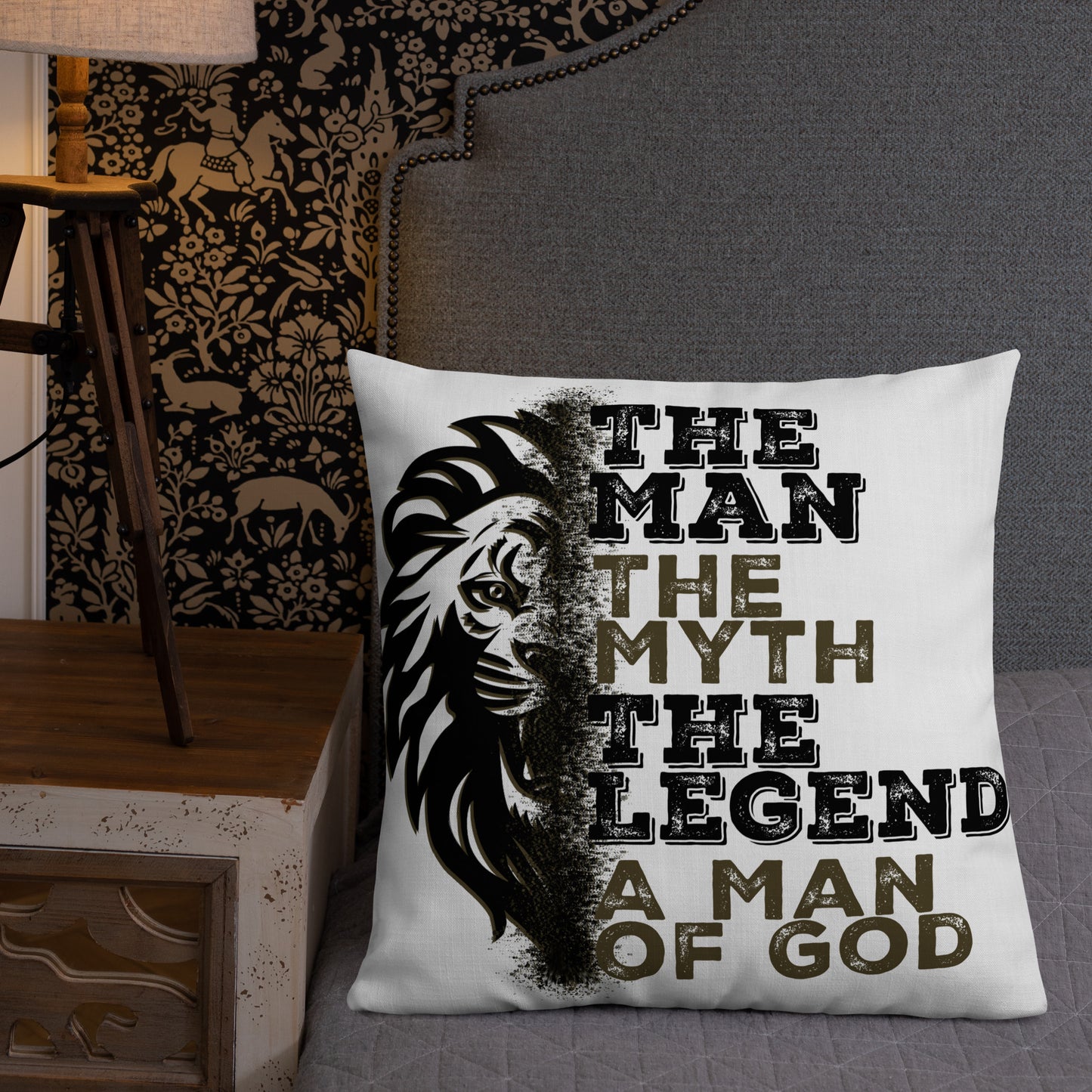 Premium Pillow - The Man, The Myth, The Legend, A Man of God