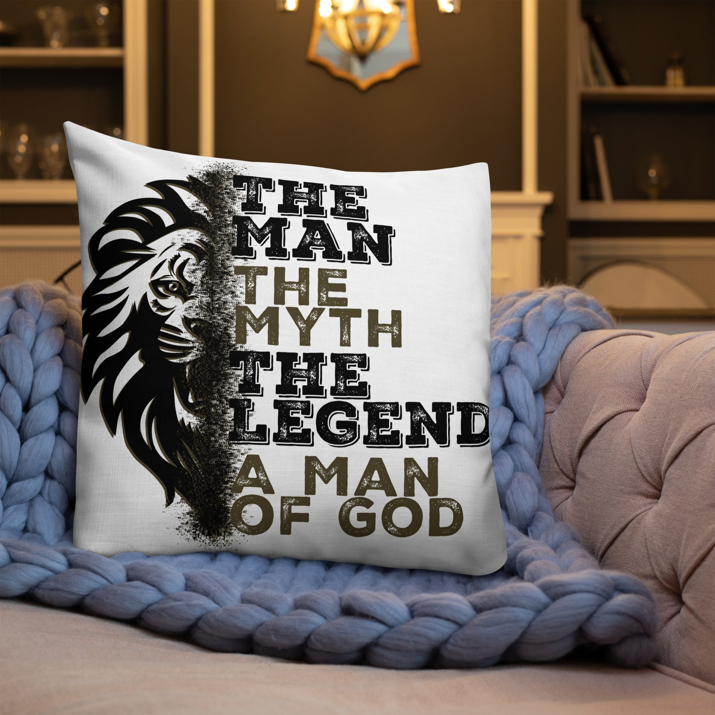 Premium Pillow - The Man, The Myth, The Legend, A Man of God