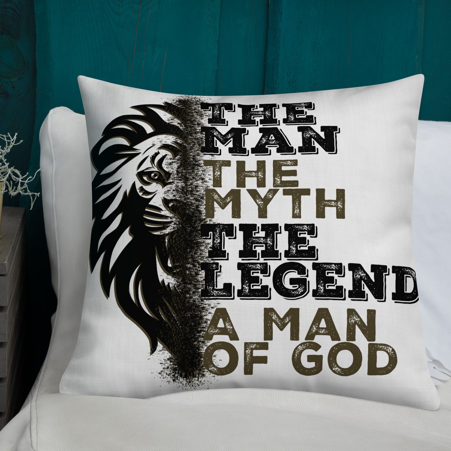 Premium Pillow - The Man, The Myth, The Legend, A Man of God