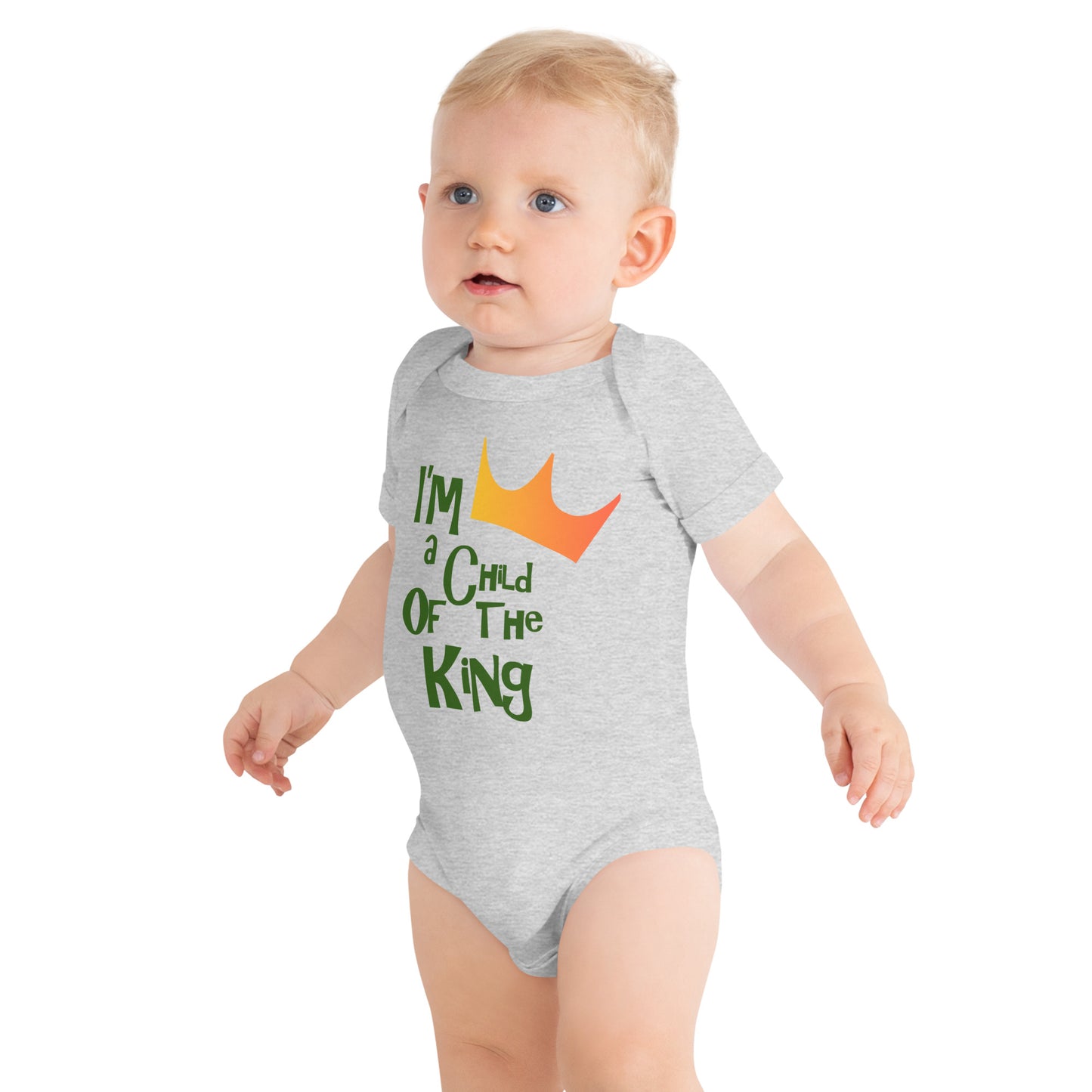 "I’m a child of The King" Baby short sleeve one piece