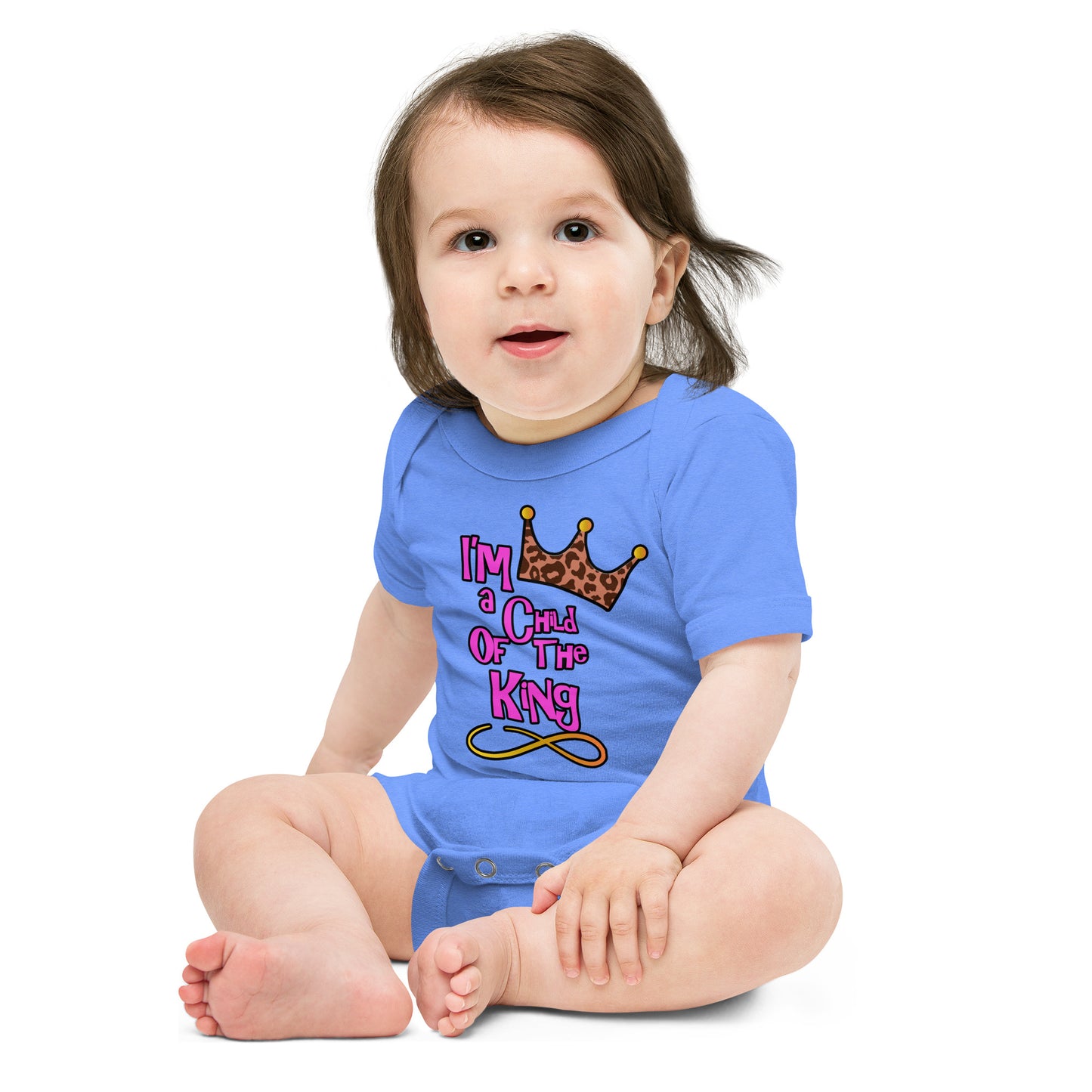 "I’m a child of The King" Baby short sleeve one piece