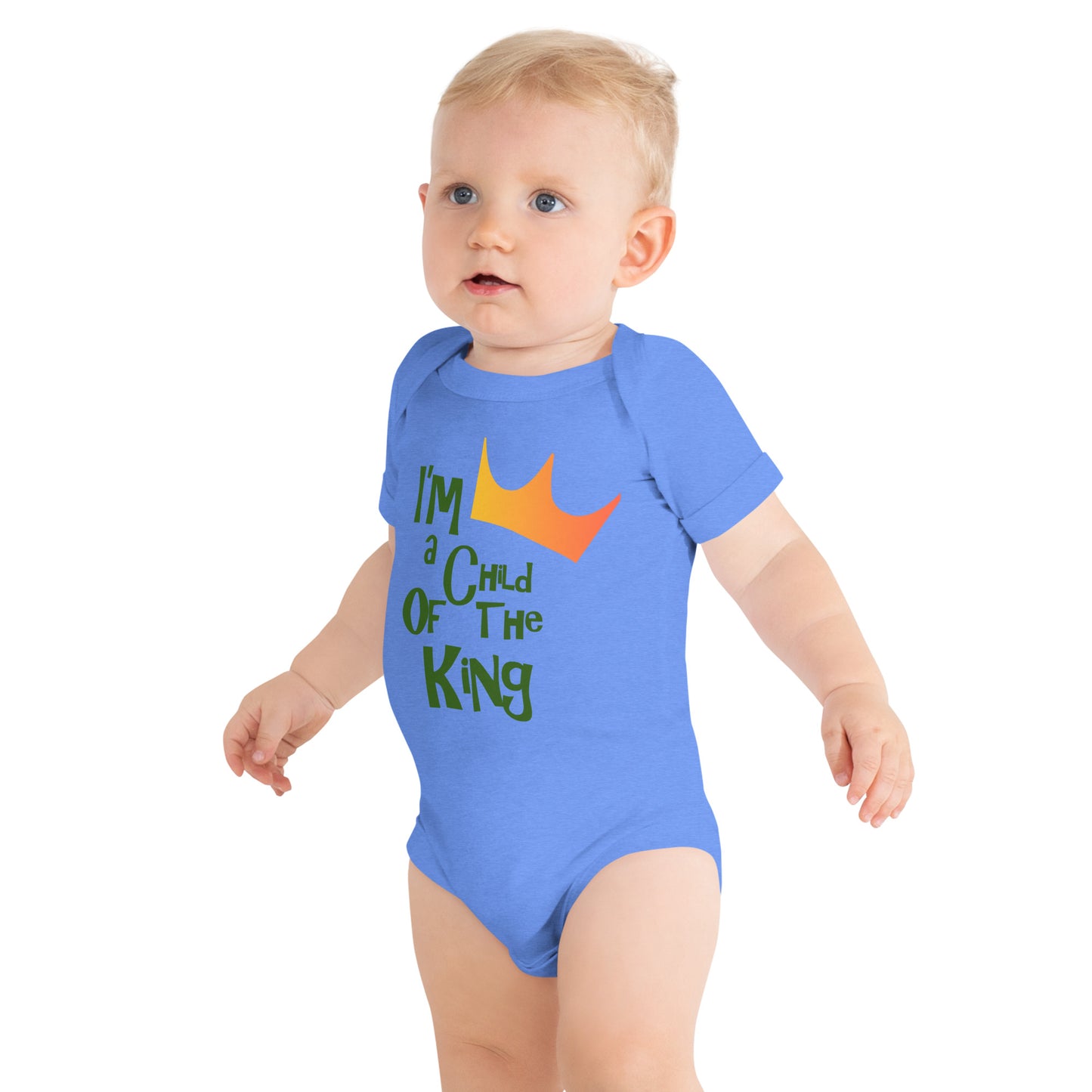 "I’m a child of The King" Baby short sleeve one piece