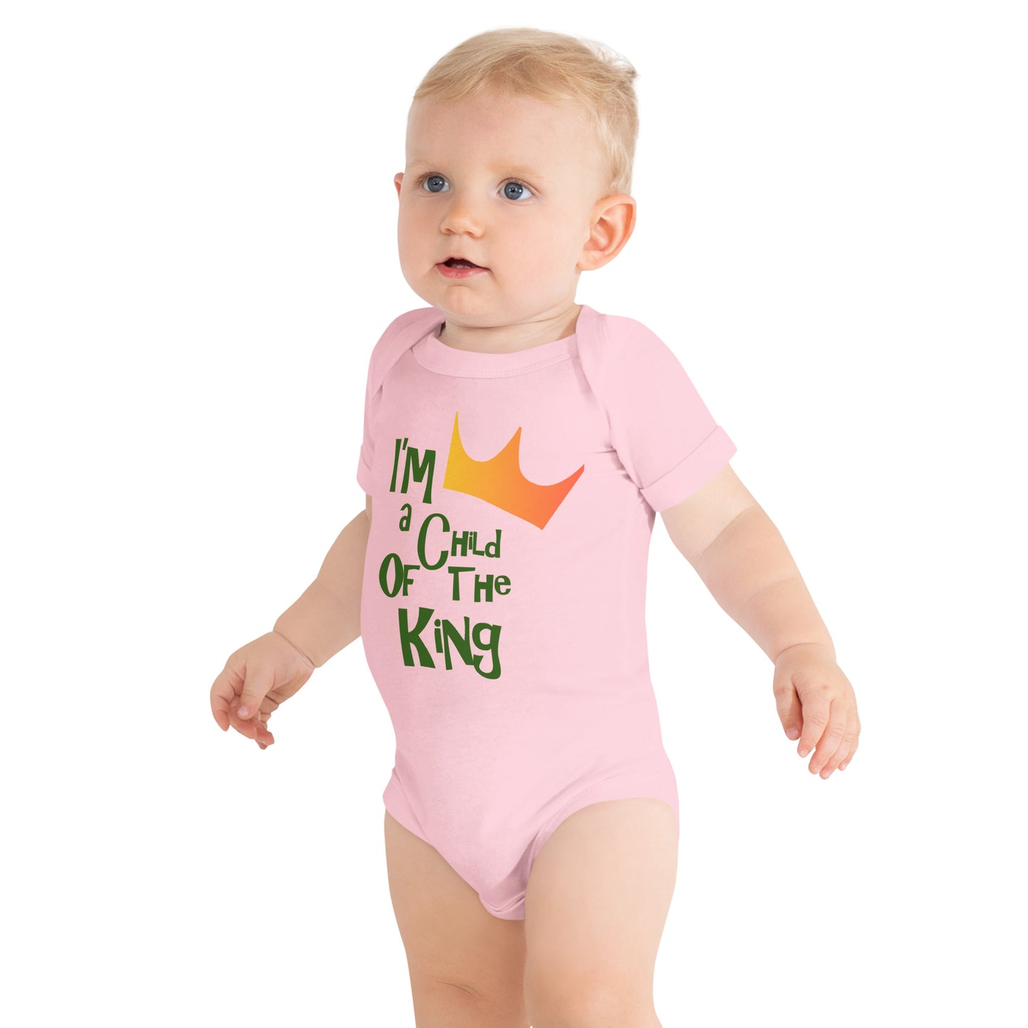 "I’m a child of The King" Baby short sleeve one piece