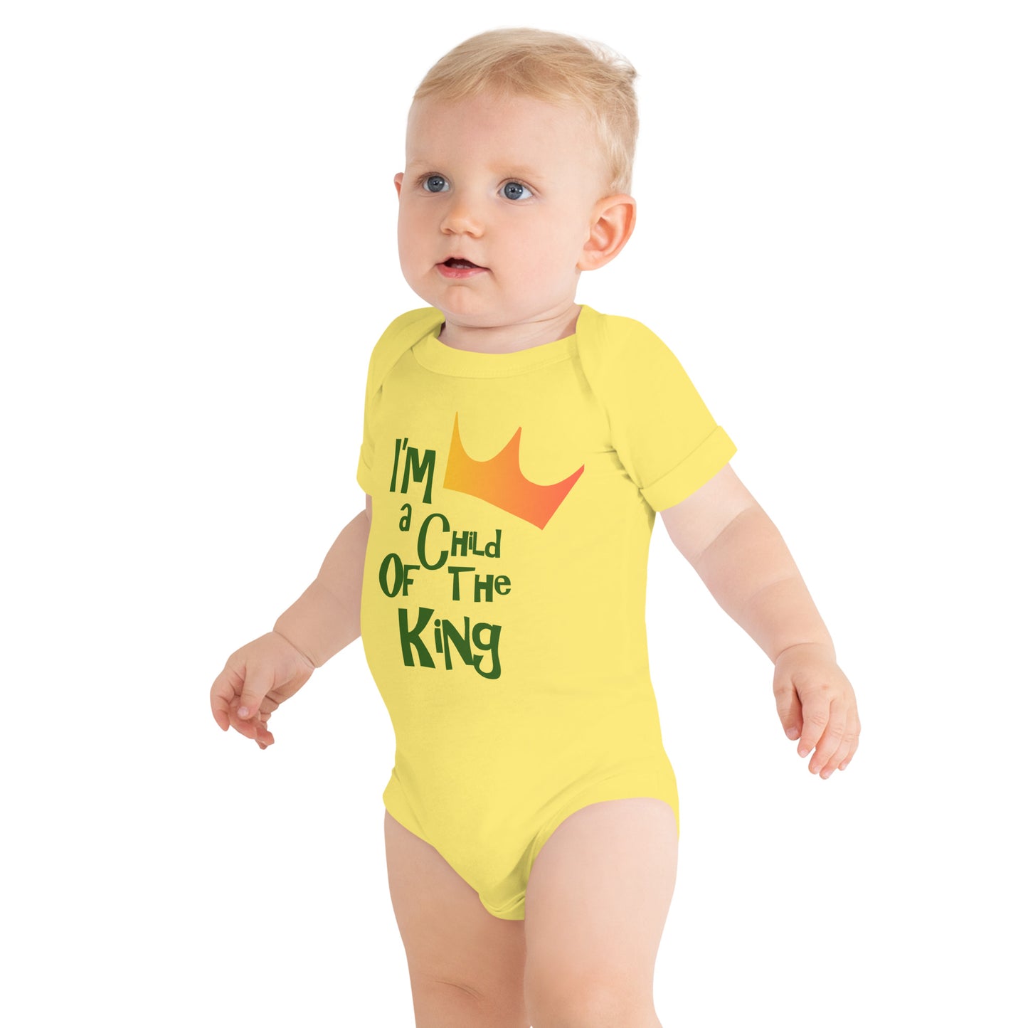 "I’m a child of The King" Baby short sleeve one piece