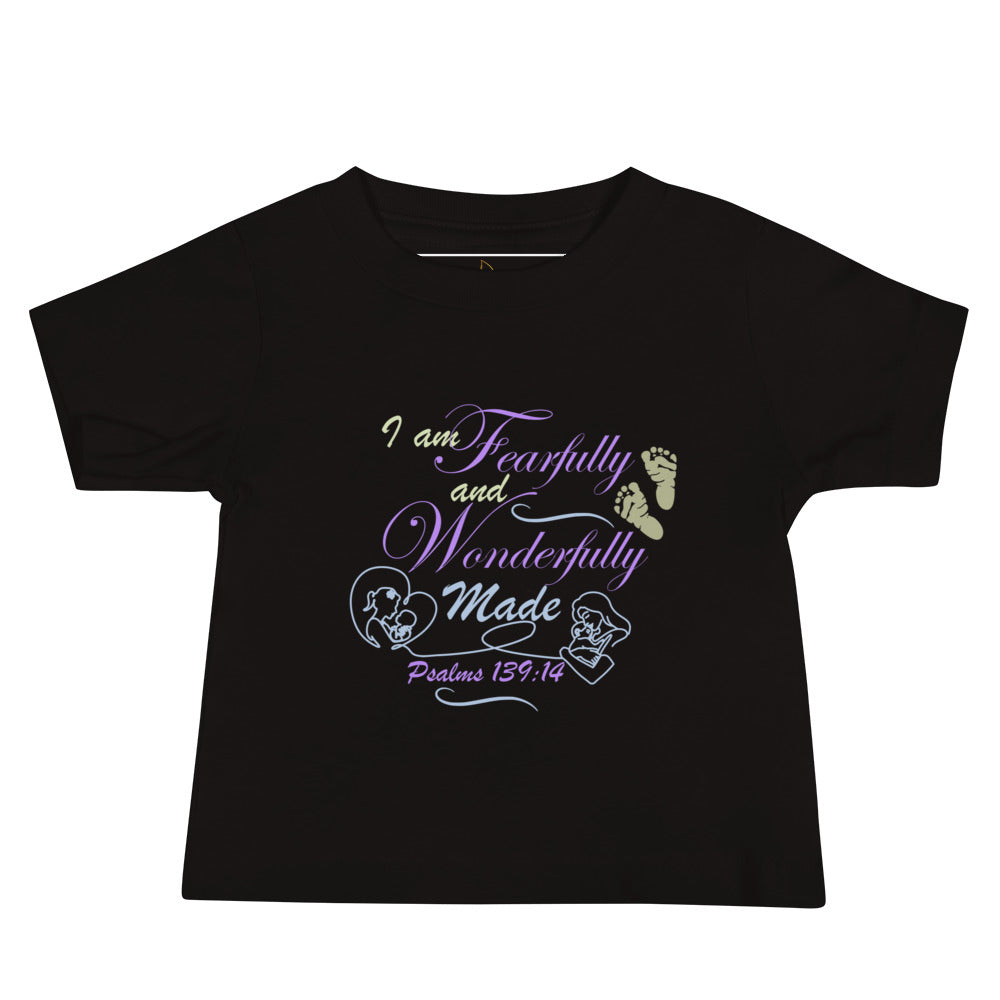 Baby Jersey Short Sleeve Tee Psalms 139:14, Fearfully and Wonderfully Made