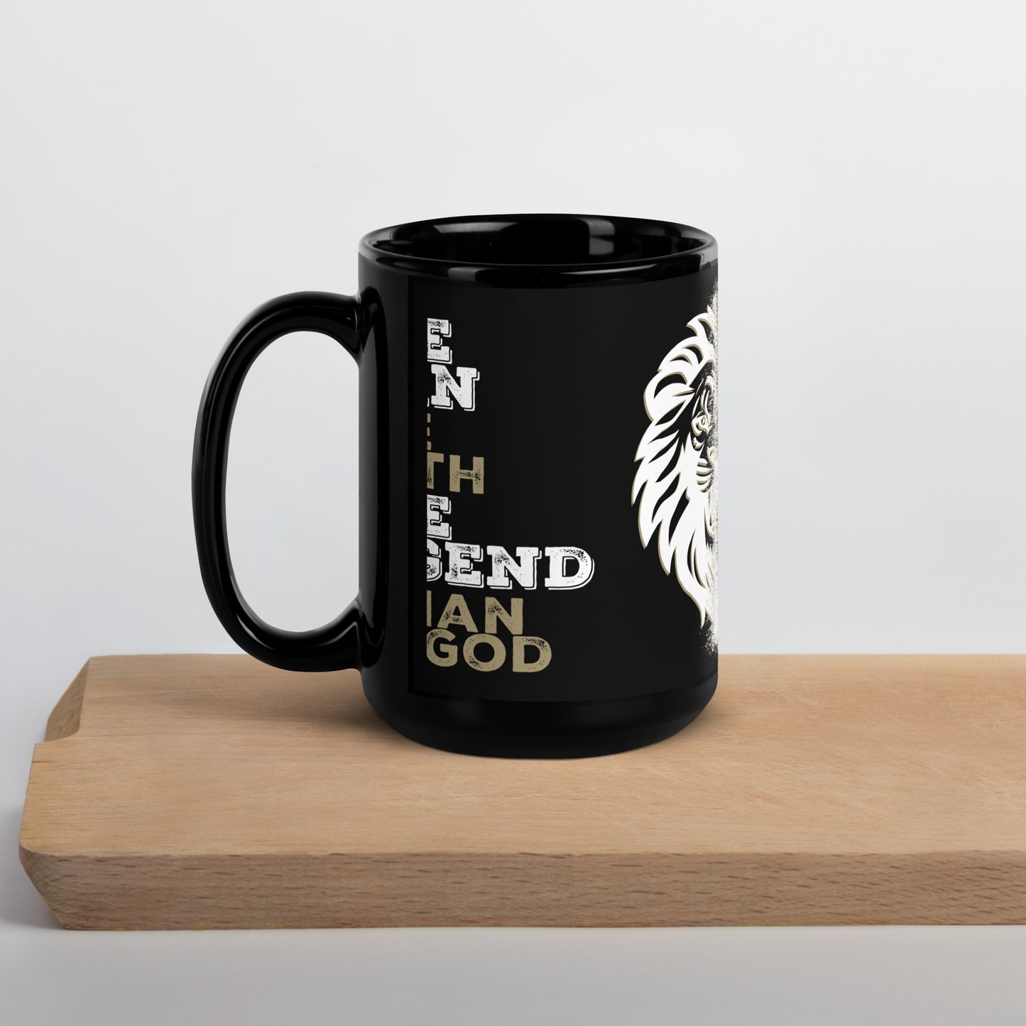 Black Glossy Mug - The Man, The Myth, The Legend, A Man of God