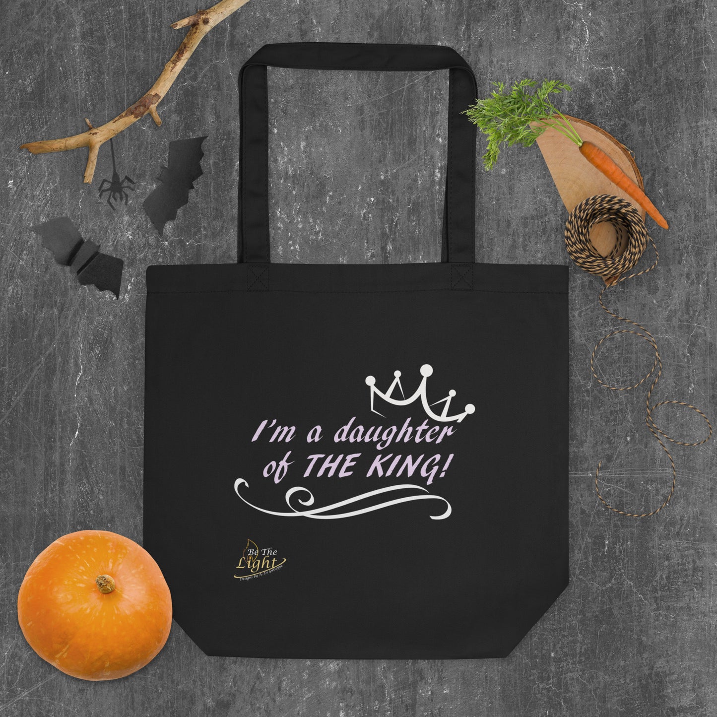 “A Daughter of the King” Eco Black tote