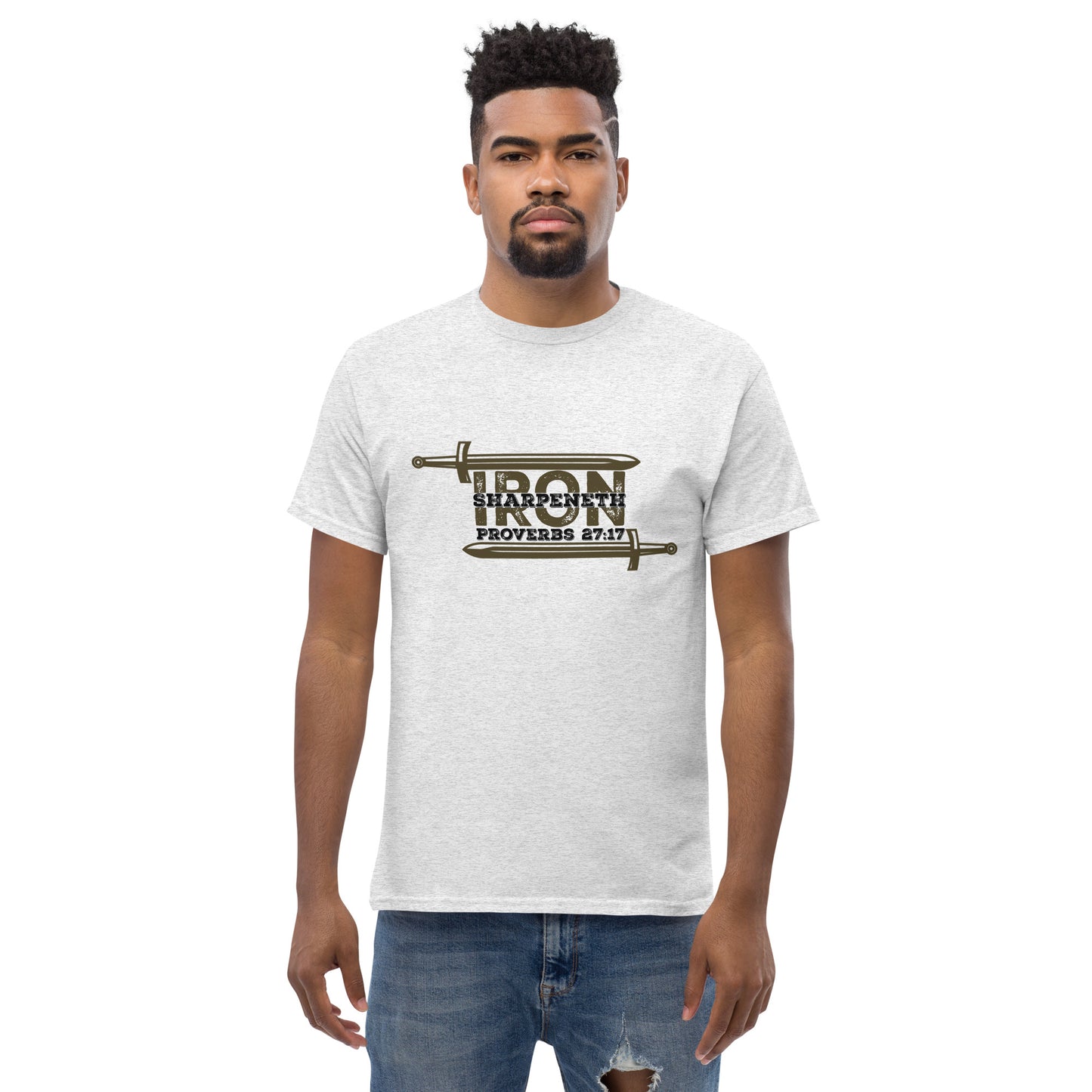 Men's classic tee - Iron Sharpeneth Iron - Prov 27:17 (KJV)