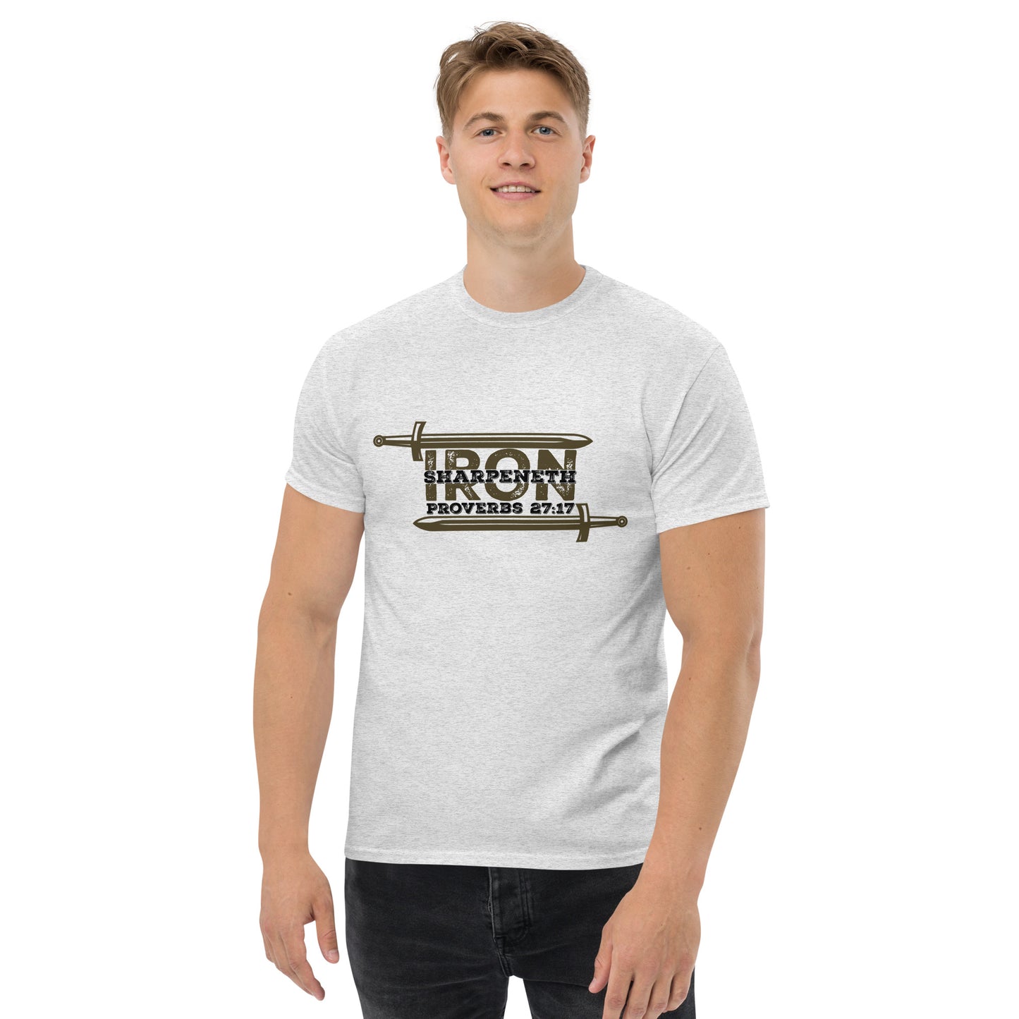 Men's classic tee - Iron Sharpeneth Iron - Prov 27:17 (KJV)