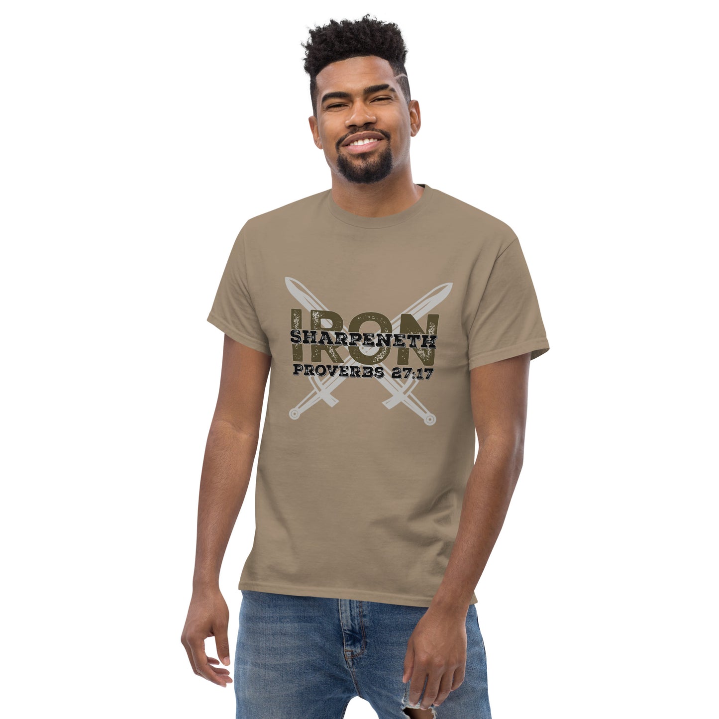 Men's classic tee - Iron Sharpeneth Iron - Prov 27:17 (KJV)