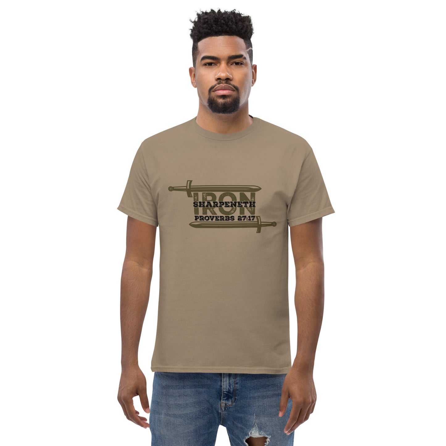 Men's classic tee - Iron Sharpeneth Iron - Prov 27:17 (KJV)