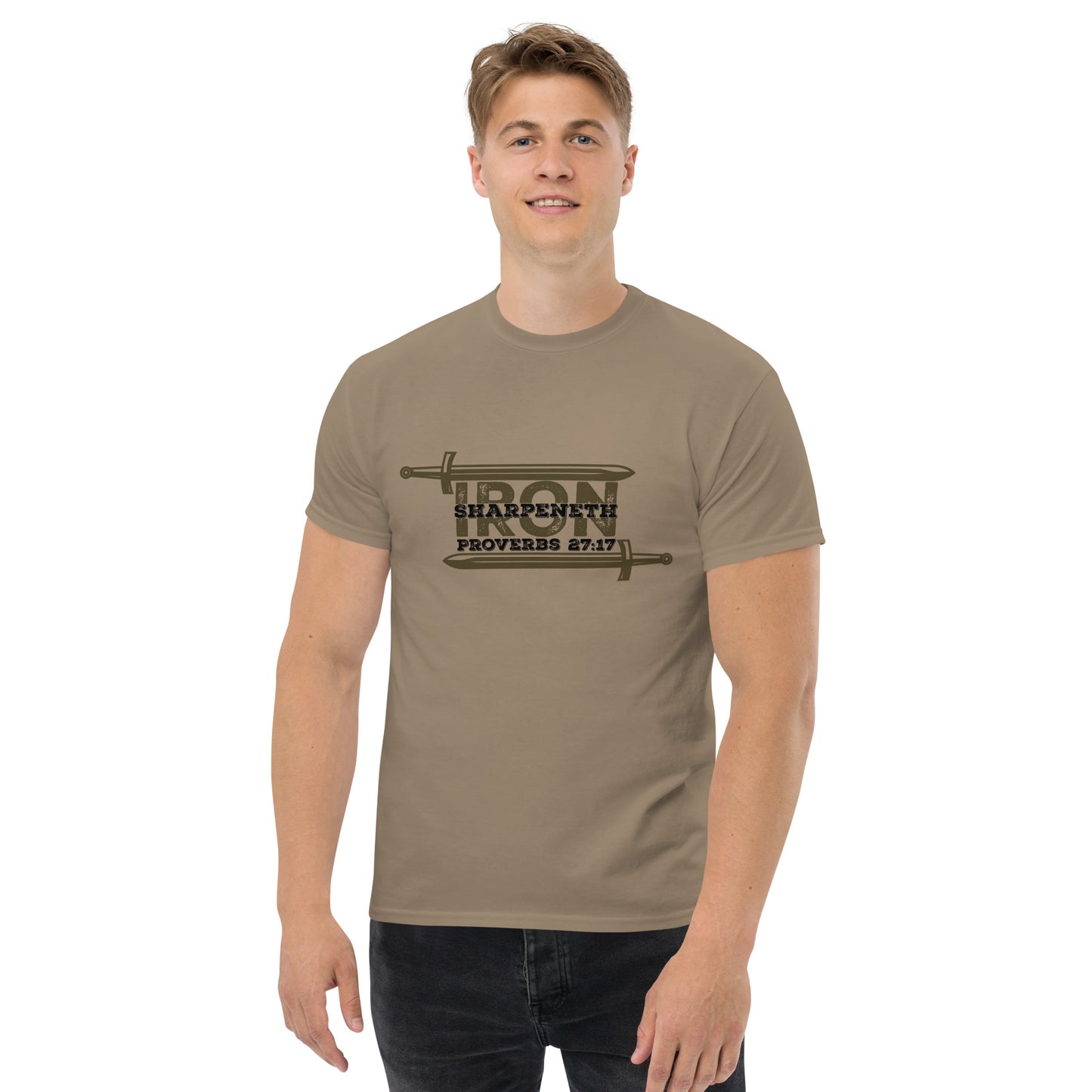 Men's classic tee - Iron Sharpeneth Iron - Prov 27:17 (KJV)