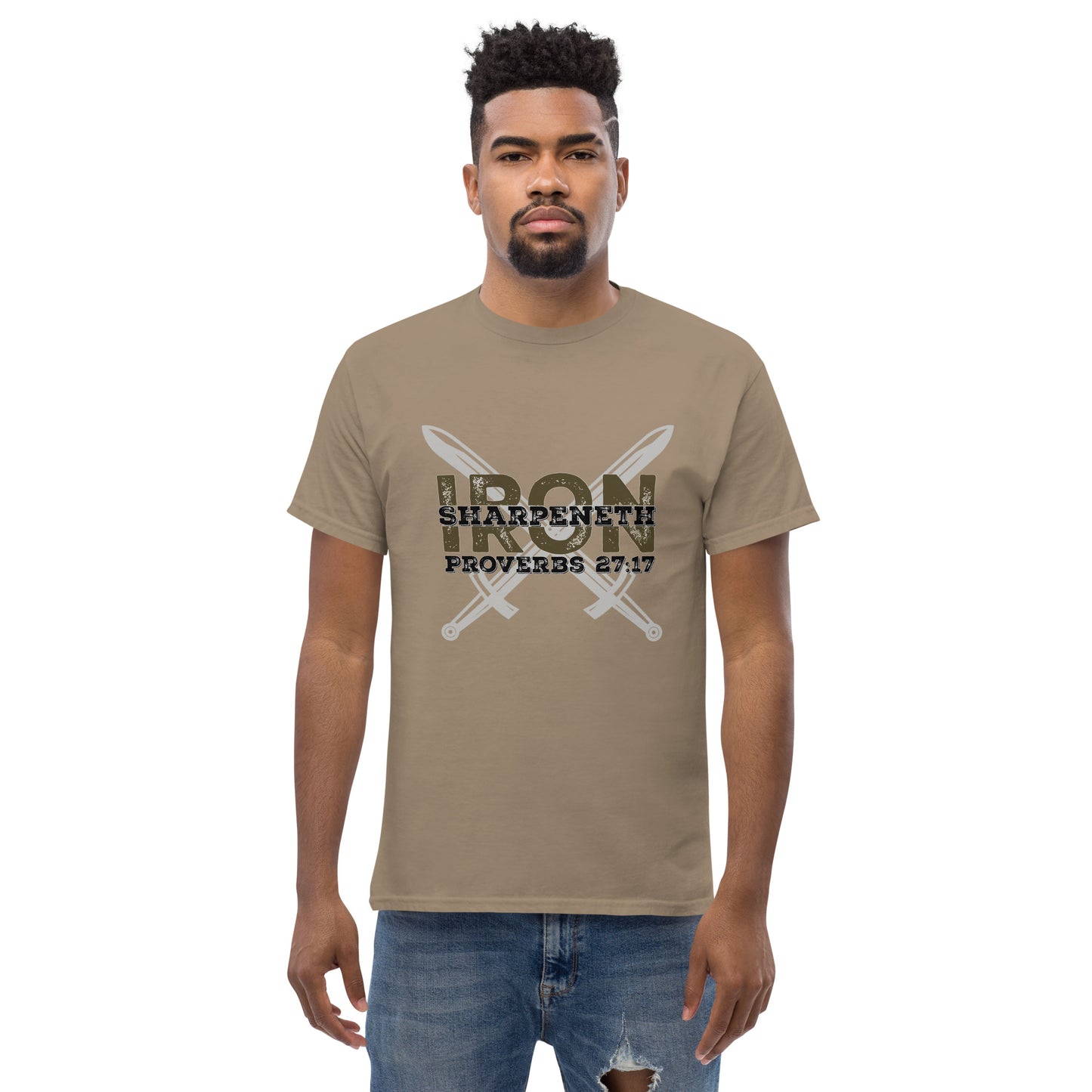 Men's classic tee - Iron Sharpeneth Iron - Prov 27:17 (KJV)