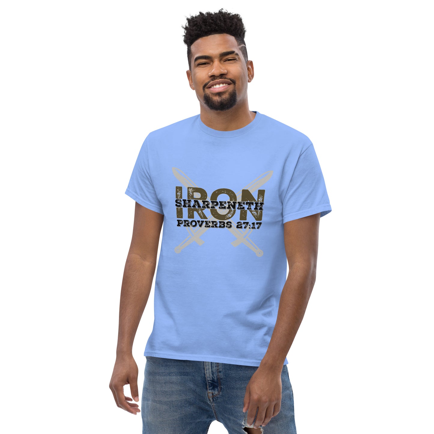 Men's classic tee - Iron Sharpeneth Iron - Prov 27:17 (KJV)