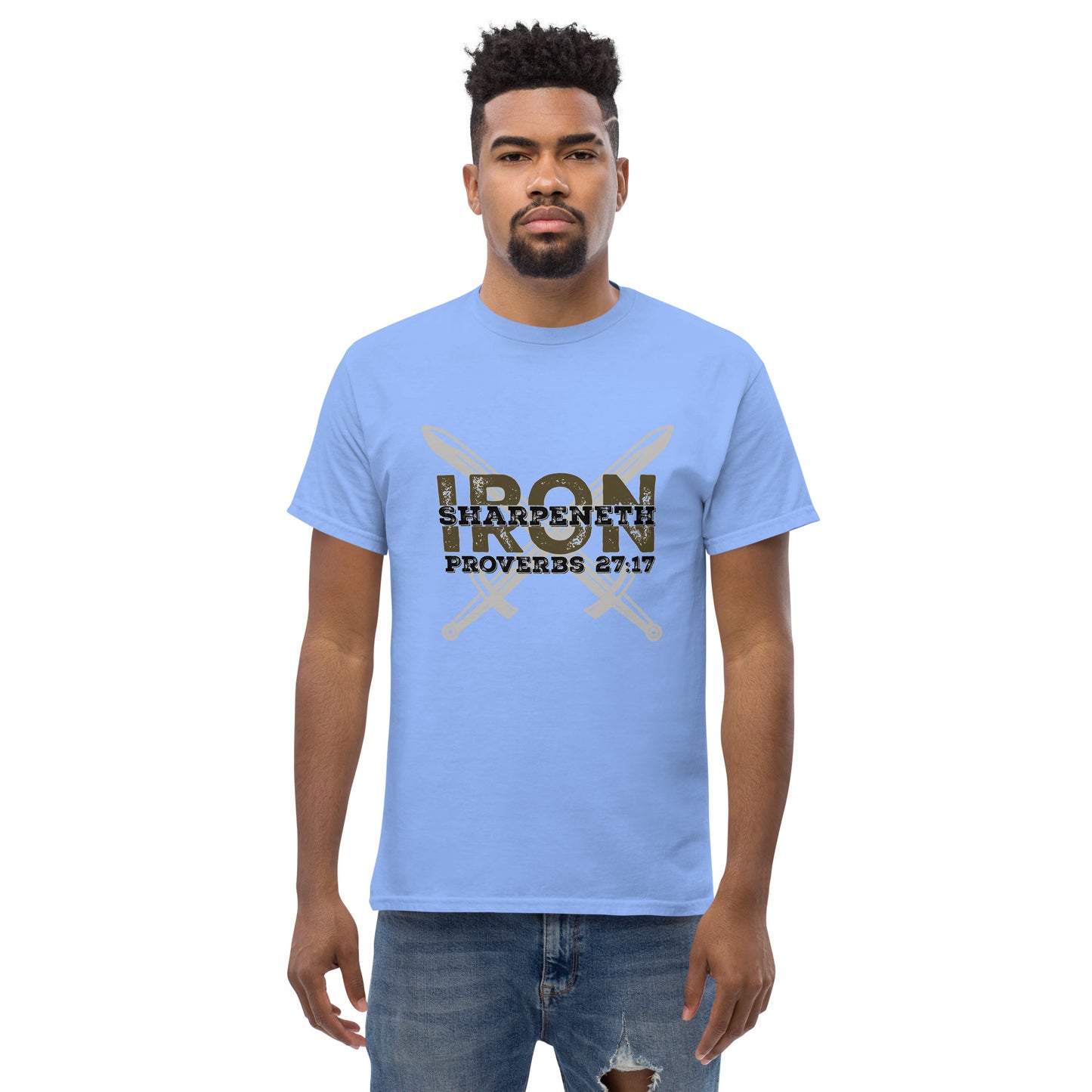 Men's classic tee - Iron Sharpeneth Iron - Prov 27:17 (KJV)