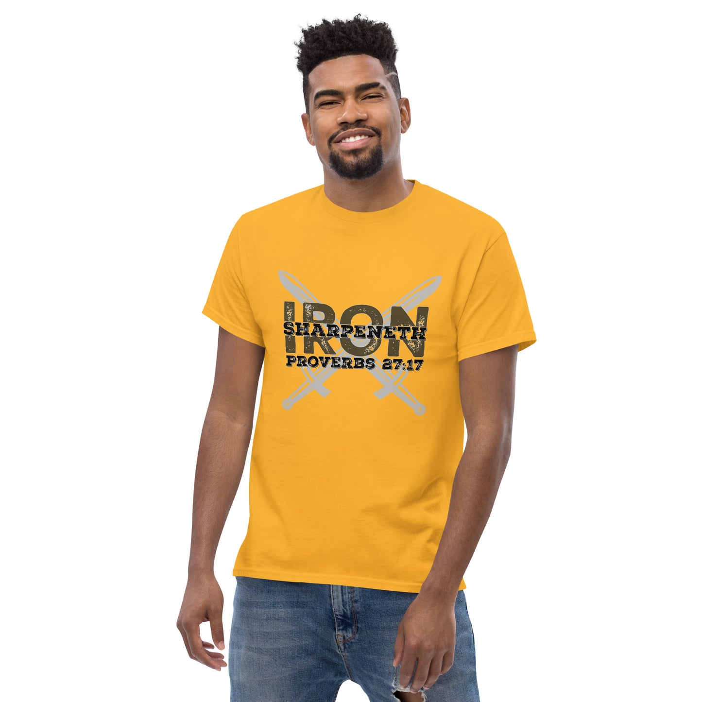 Men's classic tee - Iron Sharpeneth Iron - Prov 27:17 (KJV)