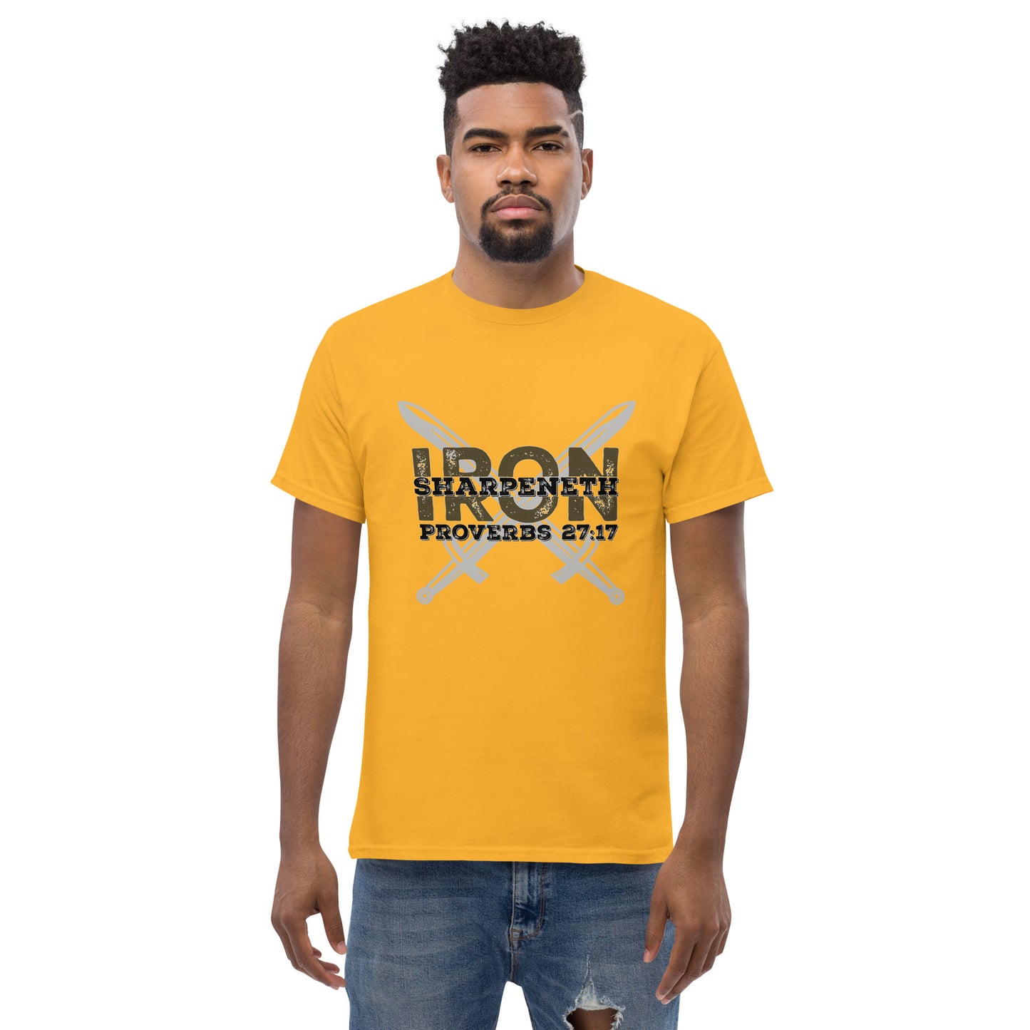 Men's classic tee - Iron Sharpeneth Iron - Prov 27:17 (KJV)