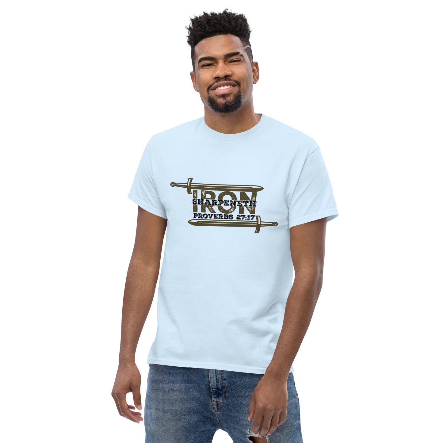 Men's classic tee - Iron Sharpeneth Iron - Prov 27:17 (KJV)