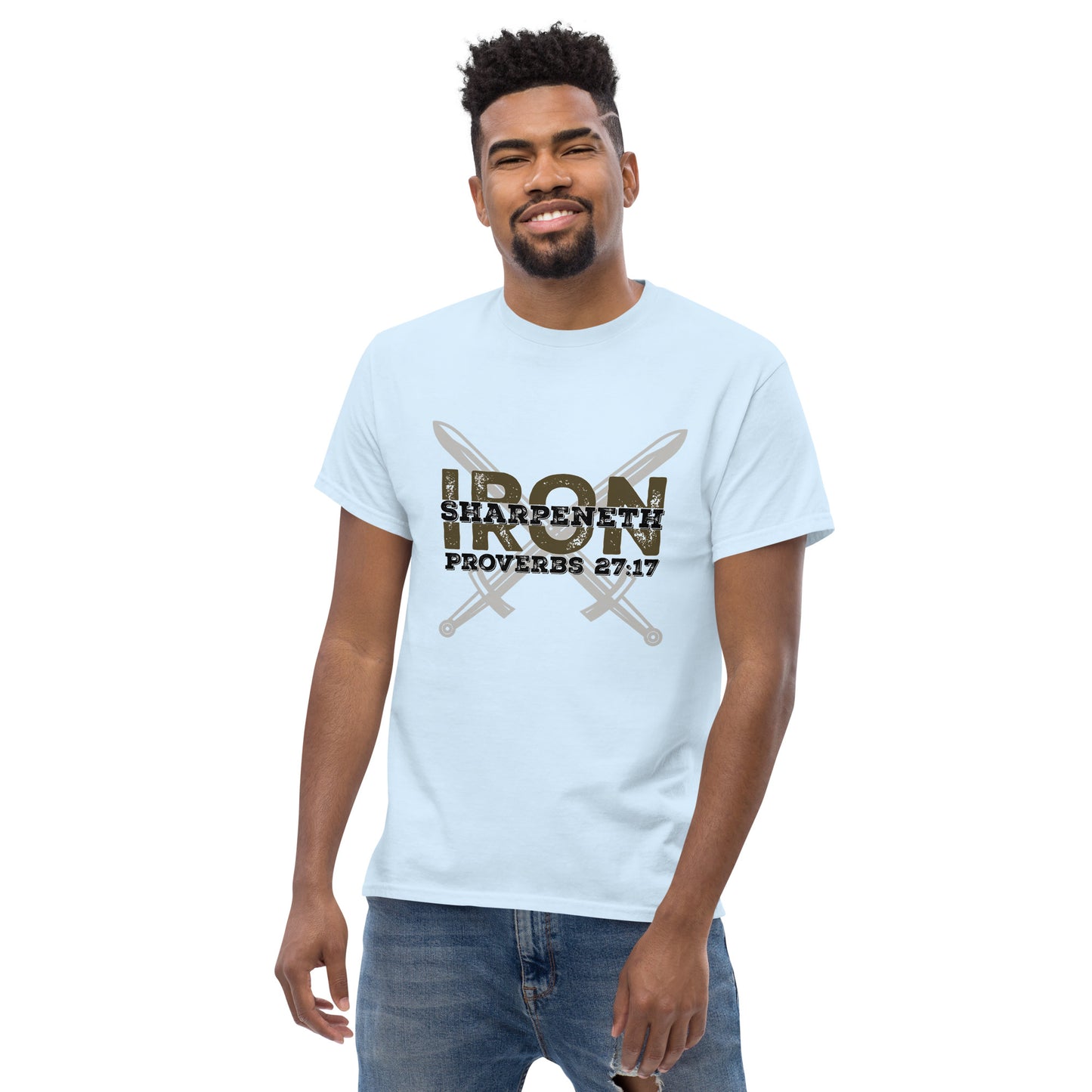 Men's classic tee - Iron Sharpeneth Iron - Prov 27:17 (KJV)