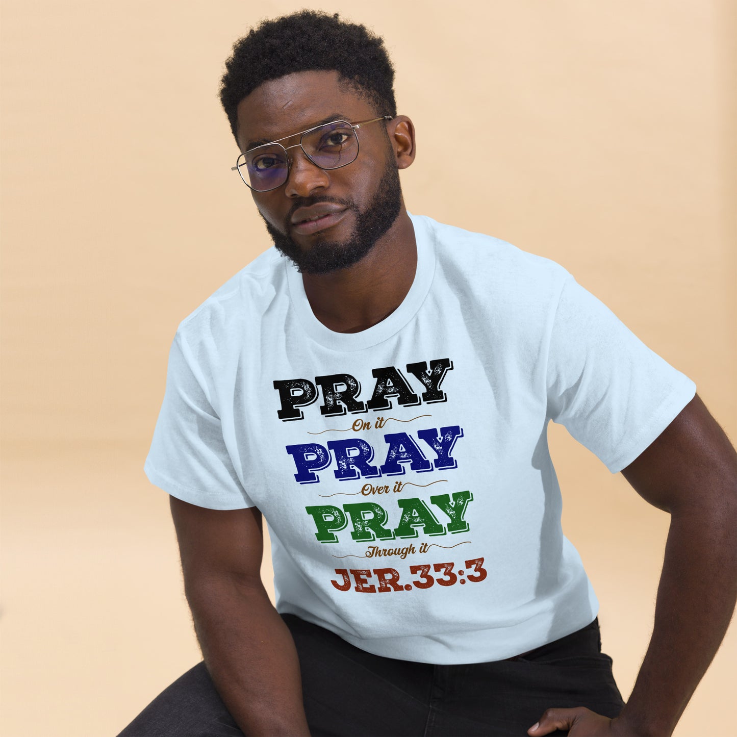 Men's classic "Prayer - Jer 33:3 (KJV)" tee