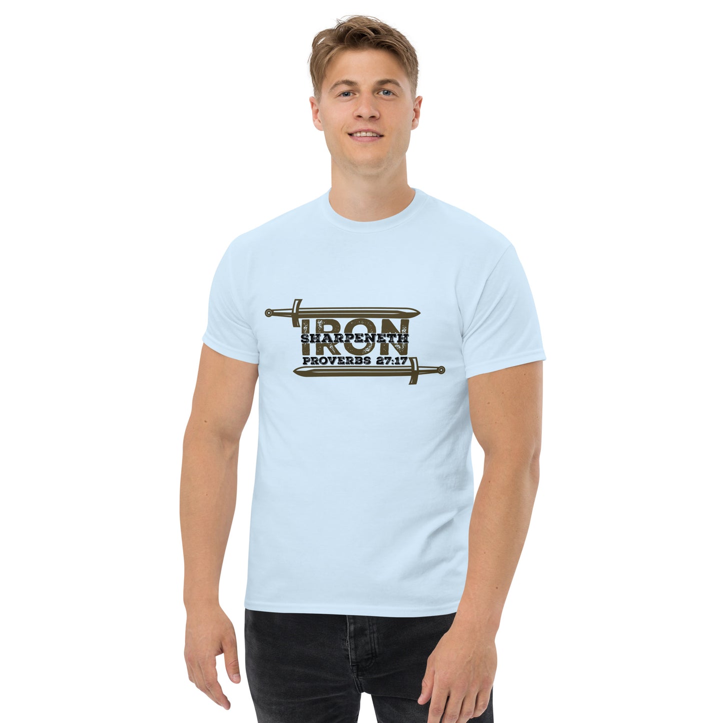 Men's classic tee - Iron Sharpeneth Iron - Prov 27:17 (KJV)