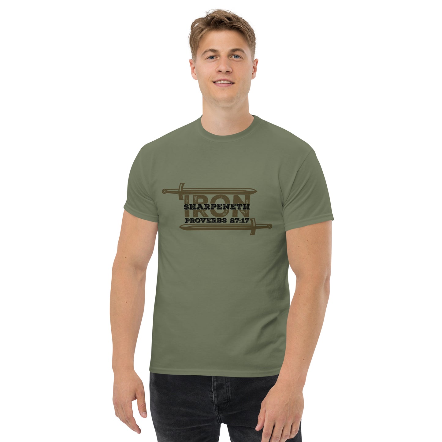 Men's classic tee - Iron Sharpeneth Iron - Prov 27:17 (KJV)