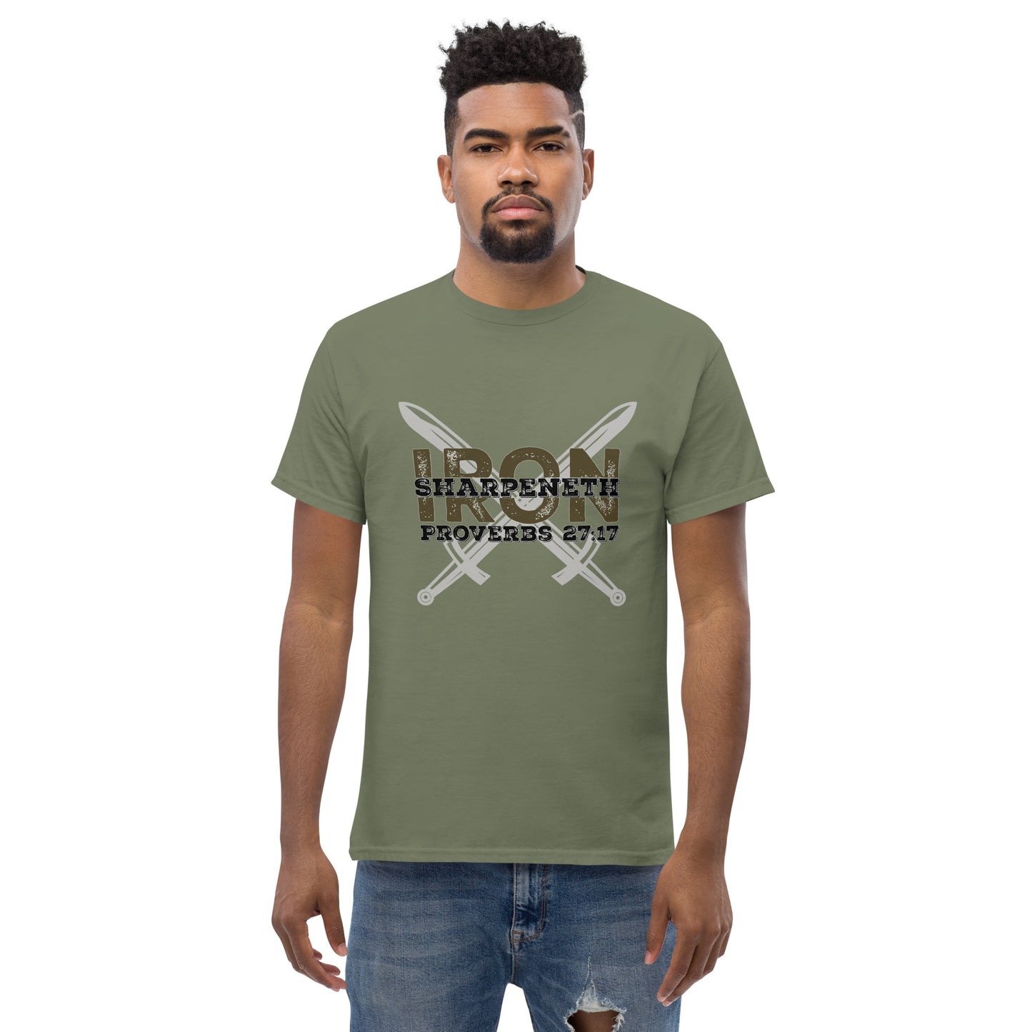 Men's classic tee - Iron Sharpeneth Iron - Prov 27:17 (KJV)