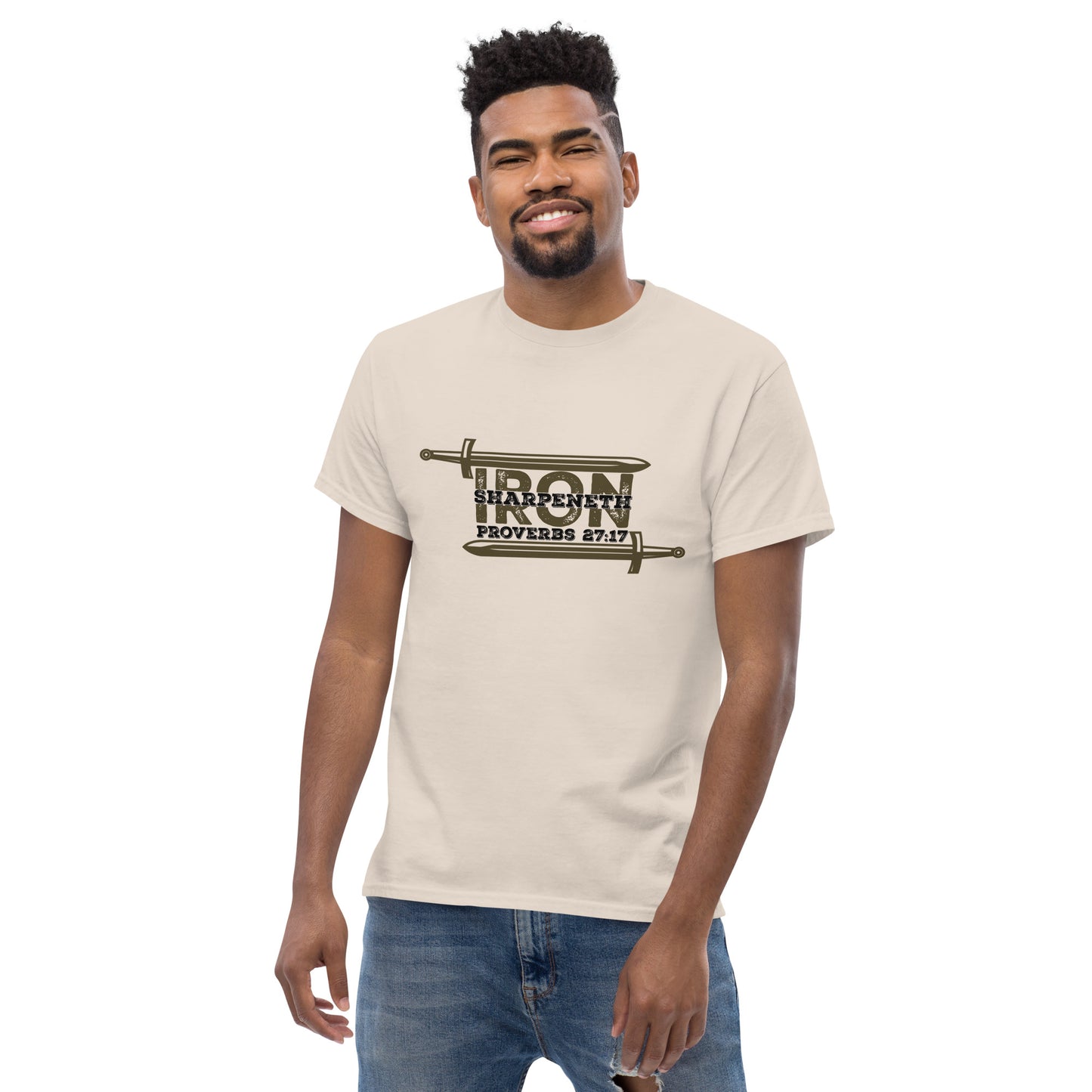 Men's classic tee - Iron Sharpeneth Iron - Prov 27:17 (KJV)