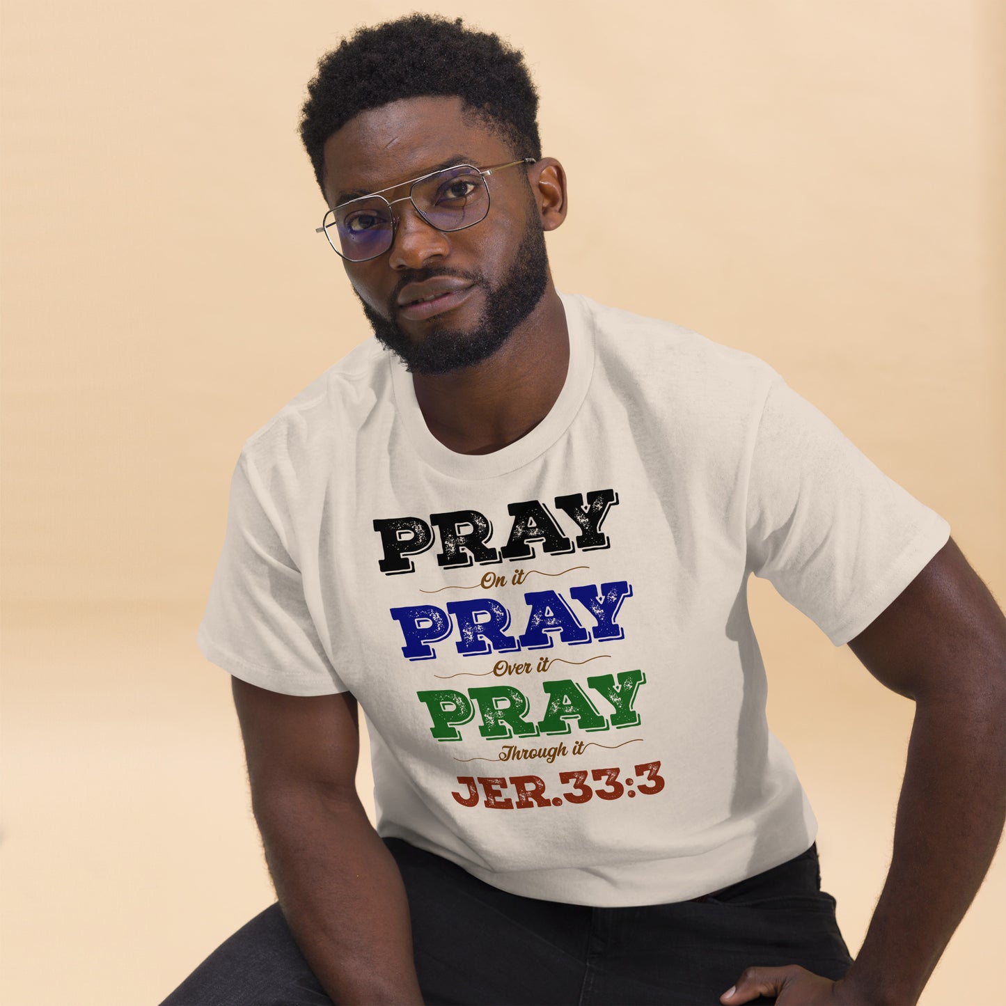 Men's classic "Prayer - Jer 33:3 (KJV)" tee