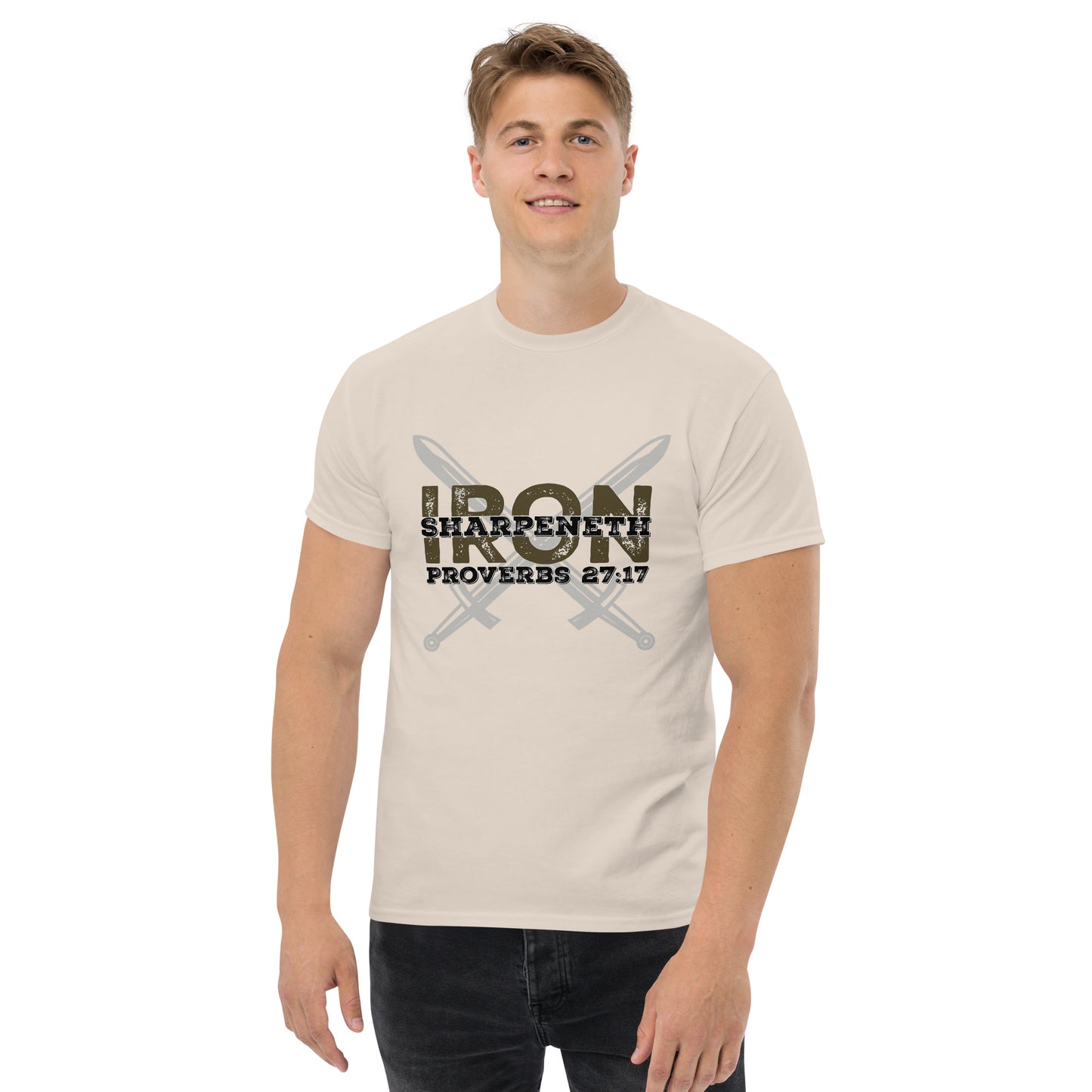 Men's classic tee - Iron Sharpeneth Iron - Prov 27:17 (KJV)