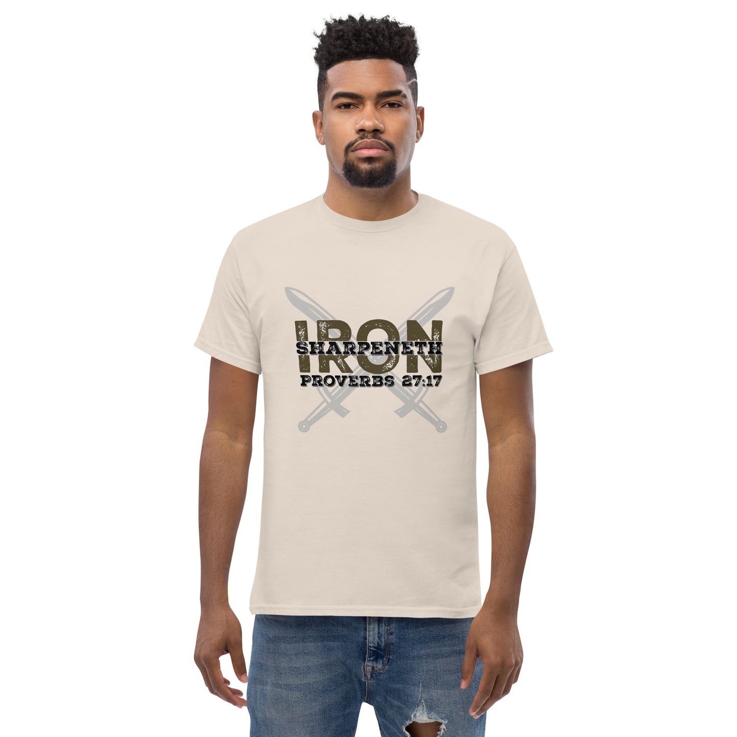 Men's classic tee - Iron Sharpeneth Iron - Prov 27:17 (KJV)