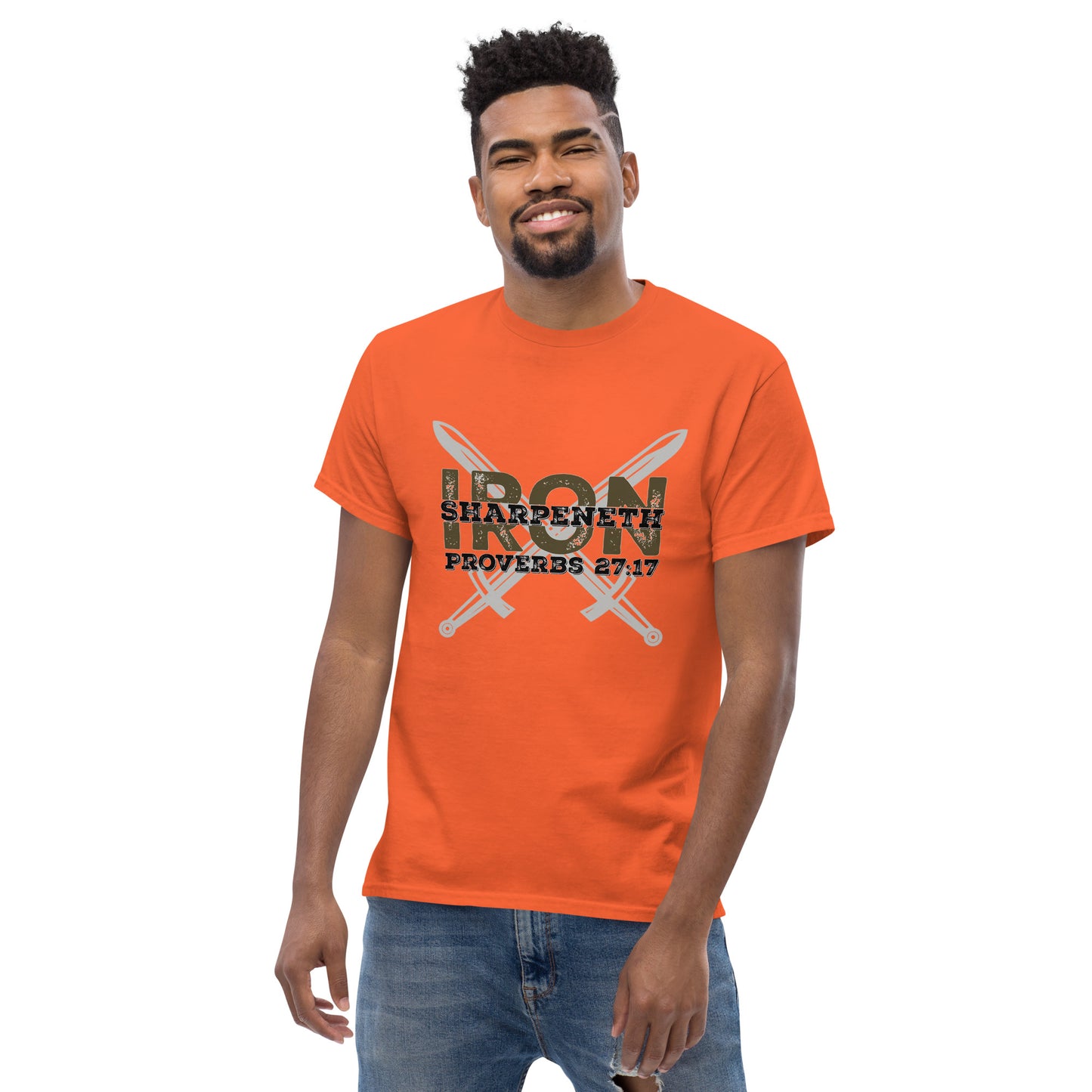 Men's classic tee - Iron Sharpeneth Iron - Prov 27:17 (KJV)