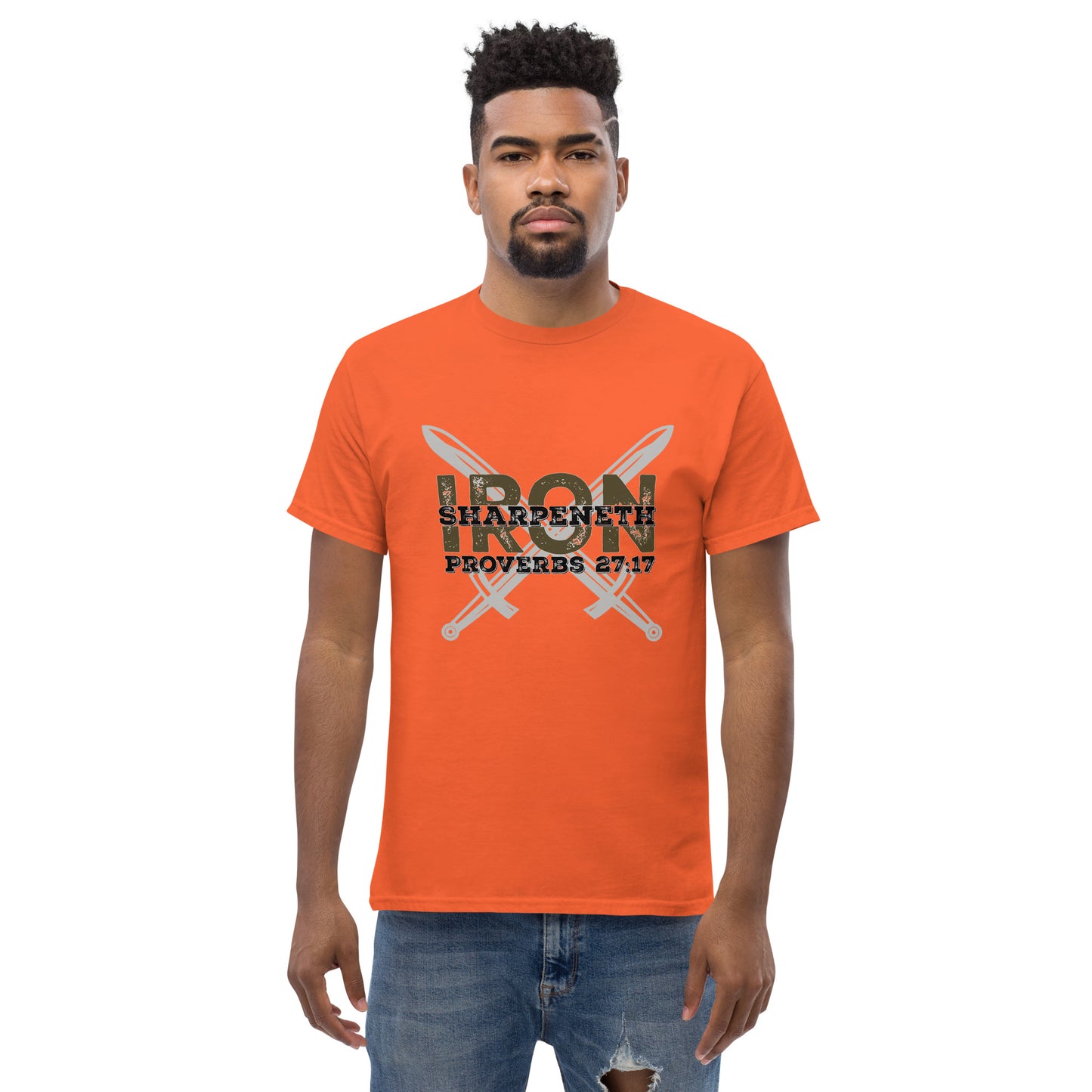 Men's classic tee - Iron Sharpeneth Iron - Prov 27:17 (KJV)