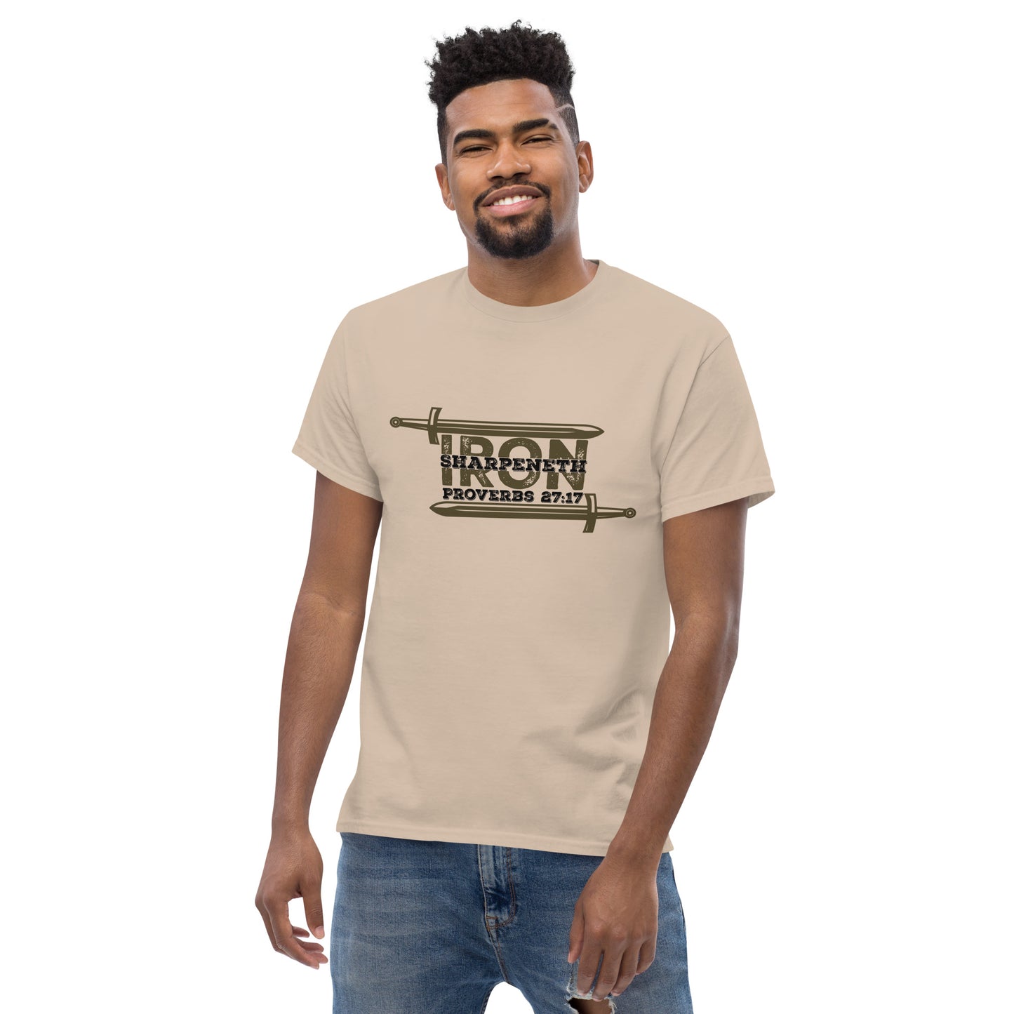 Men's classic tee - Iron Sharpeneth Iron - Prov 27:17 (KJV)