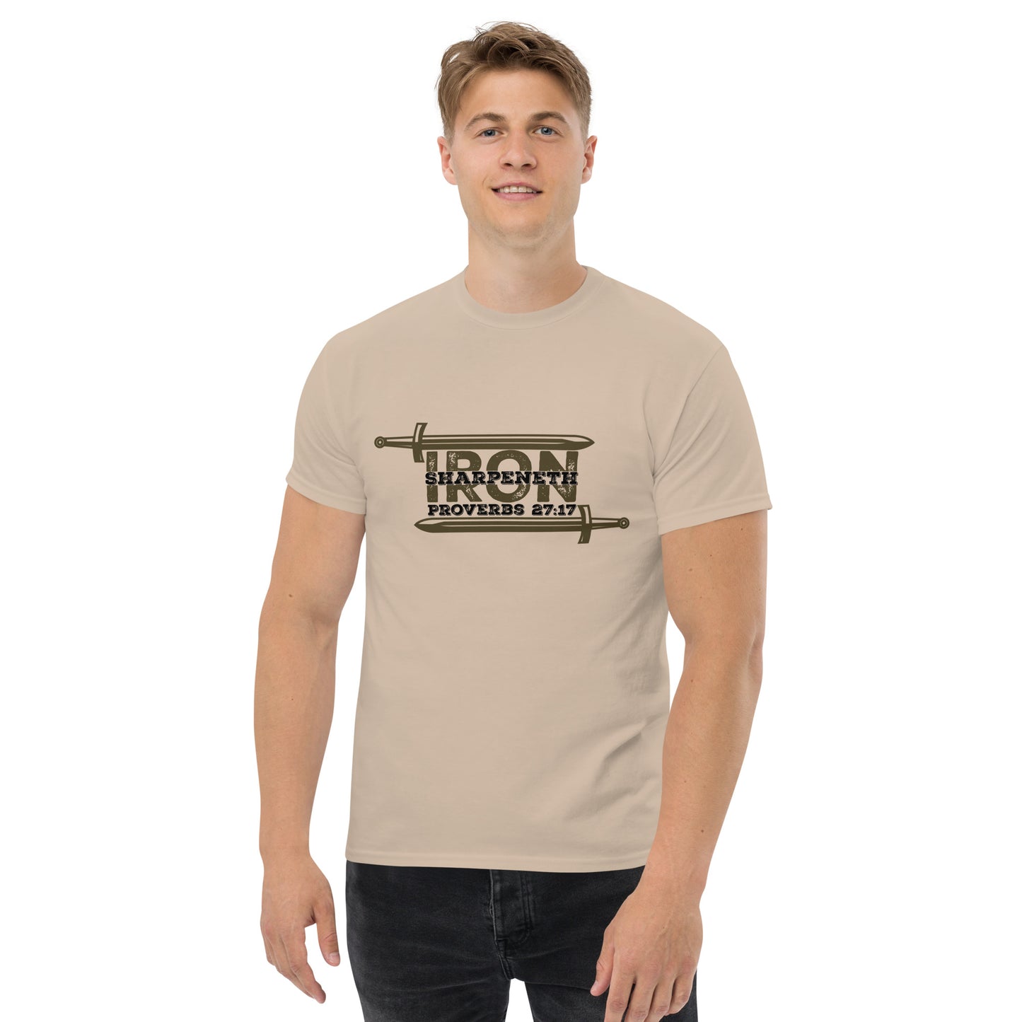 Men's classic tee - Iron Sharpeneth Iron - Prov 27:17 (KJV)