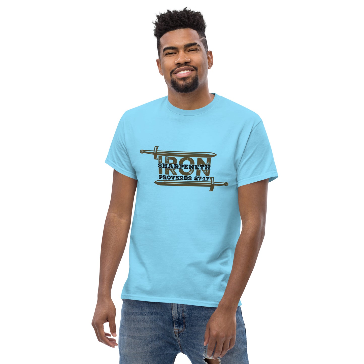 Men's classic tee - Iron Sharpeneth Iron - Prov 27:17 (KJV)