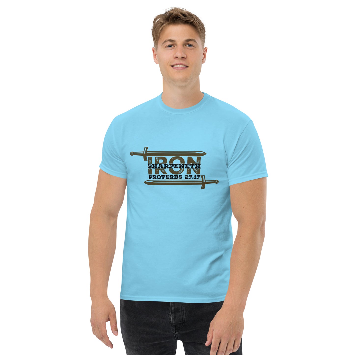 Men's classic tee - Iron Sharpeneth Iron - Prov 27:17 (KJV)