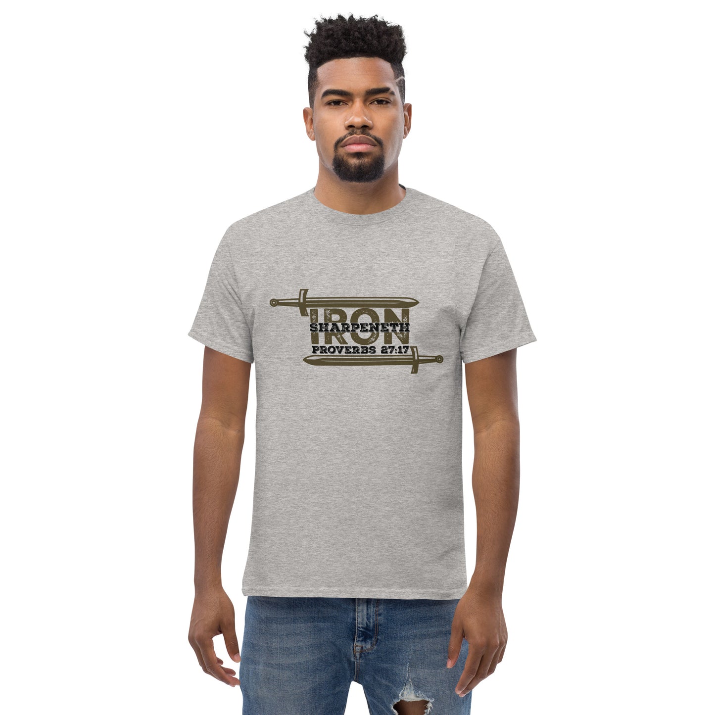 Men's classic tee - Iron Sharpeneth Iron - Prov 27:17 (KJV)