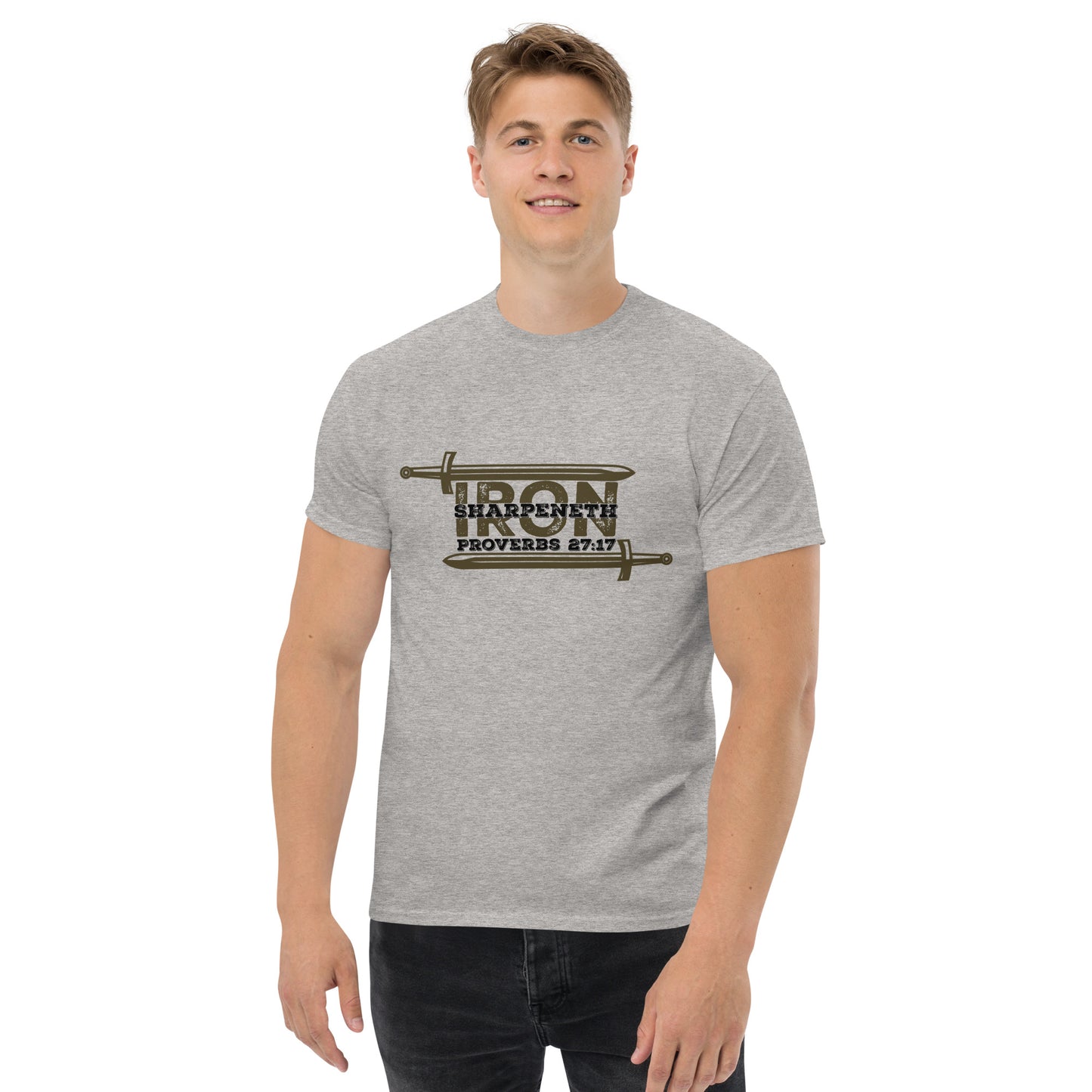 Men's classic tee - Iron Sharpeneth Iron - Prov 27:17 (KJV)